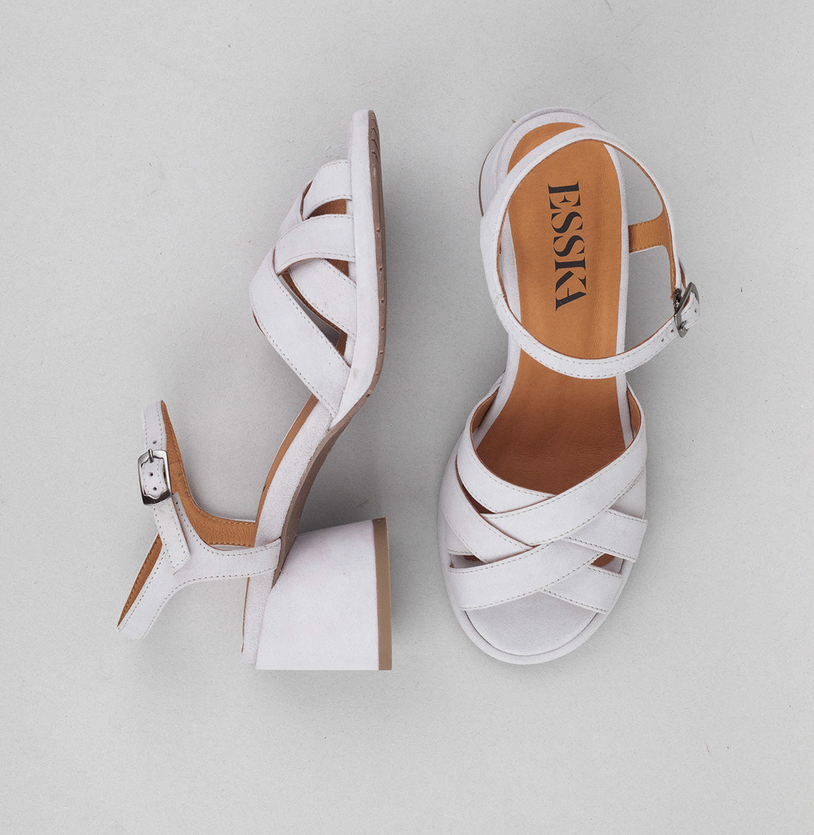 Octavia Light Grey Low Sandal by Esska