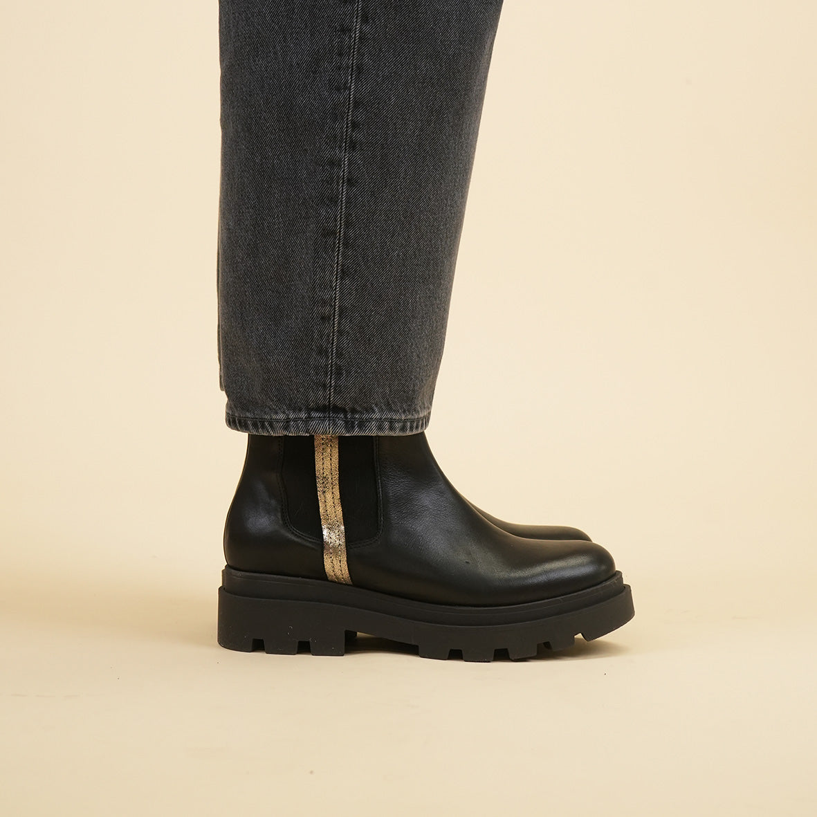Olga Black Flat Boot by Esska