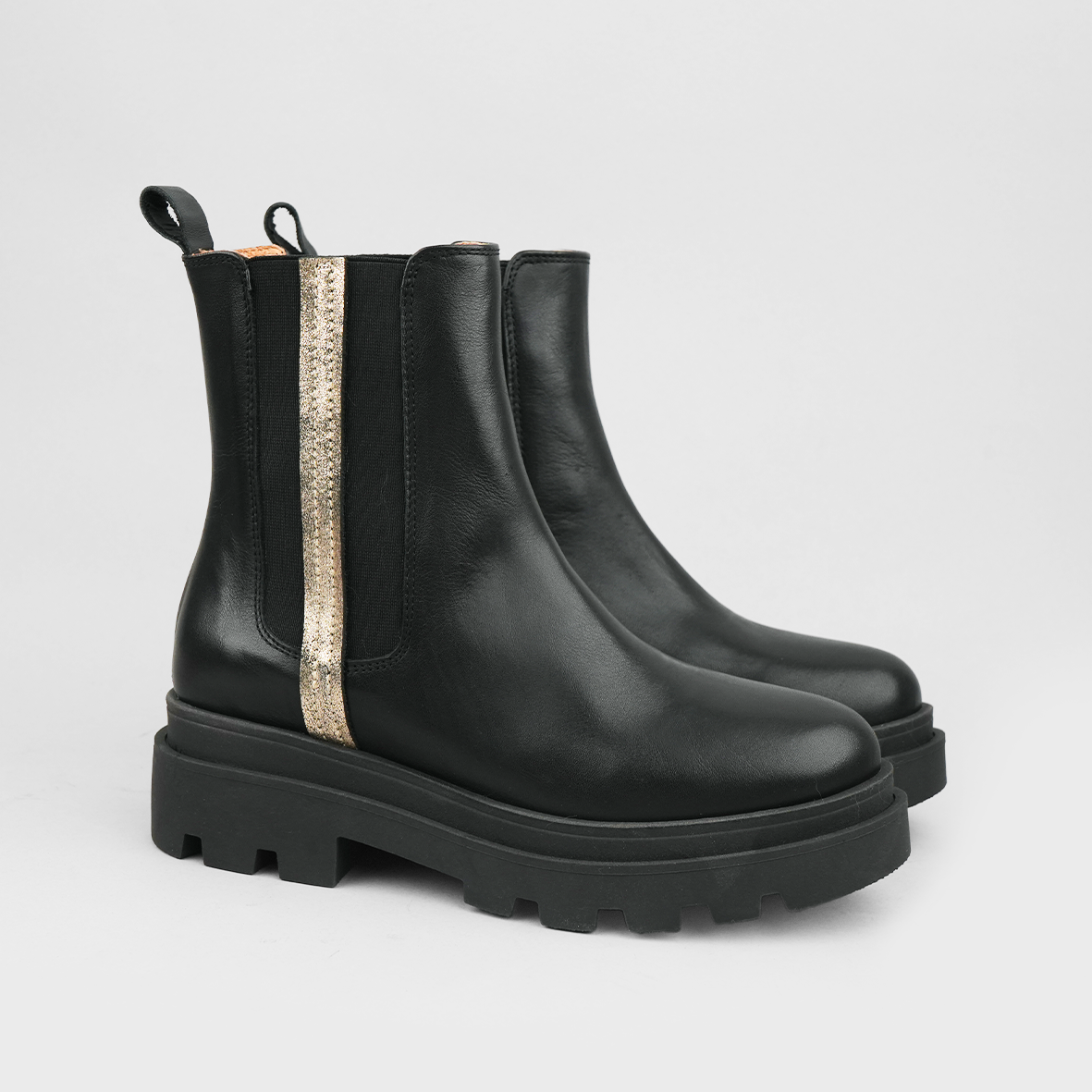 Olga Black Flat Boot by Esska
