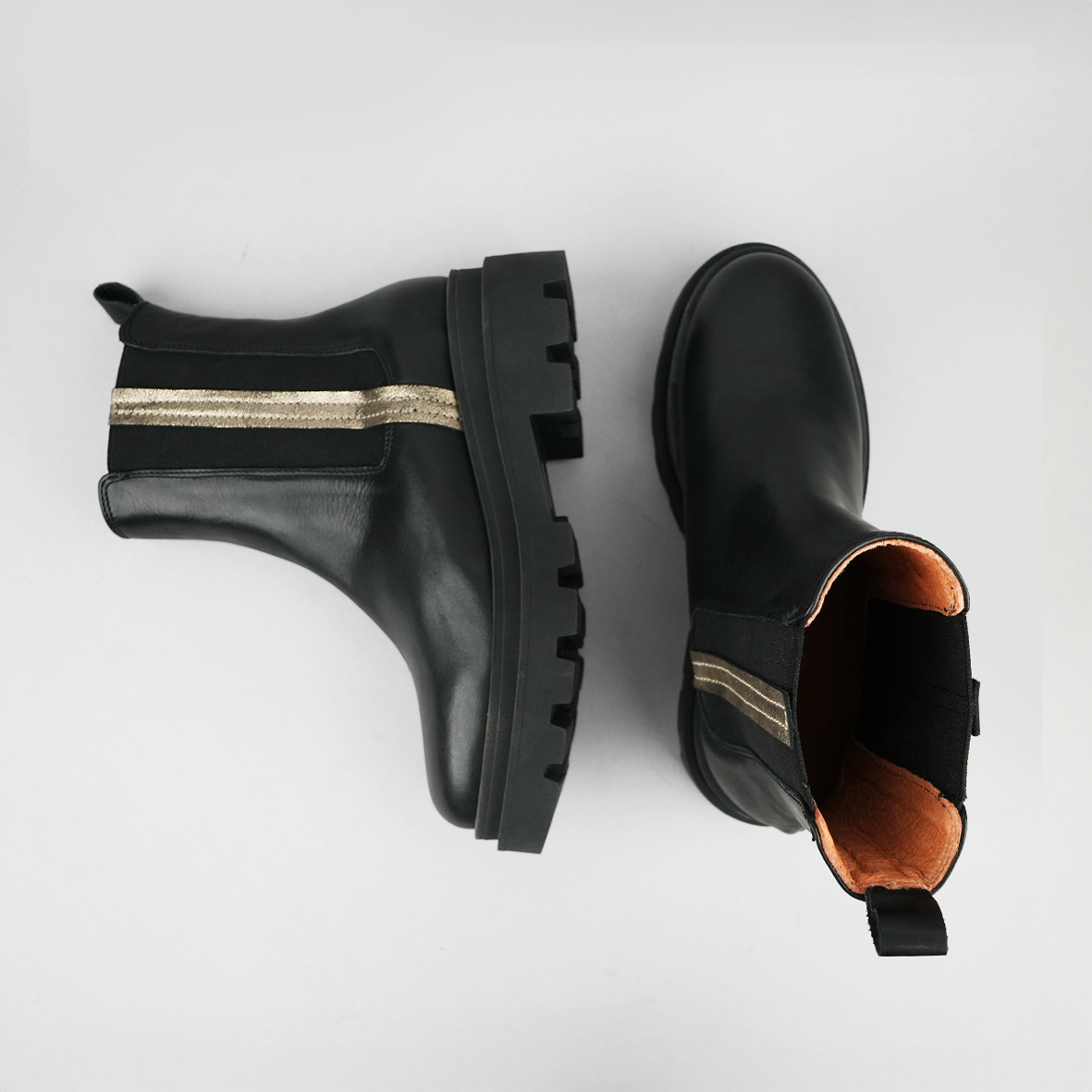 Olga Black Flat Boot by Esska