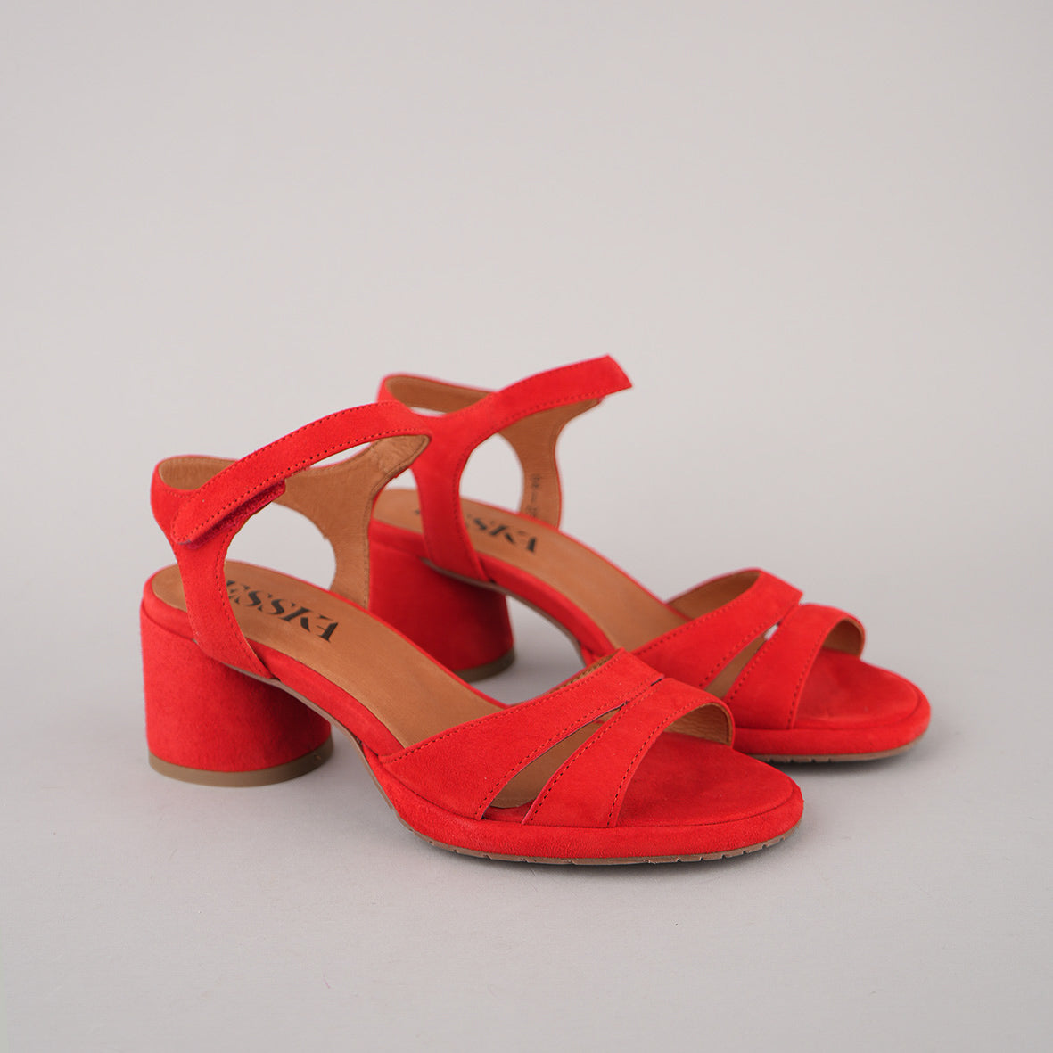 Olivia Red Low Sandal by Esska