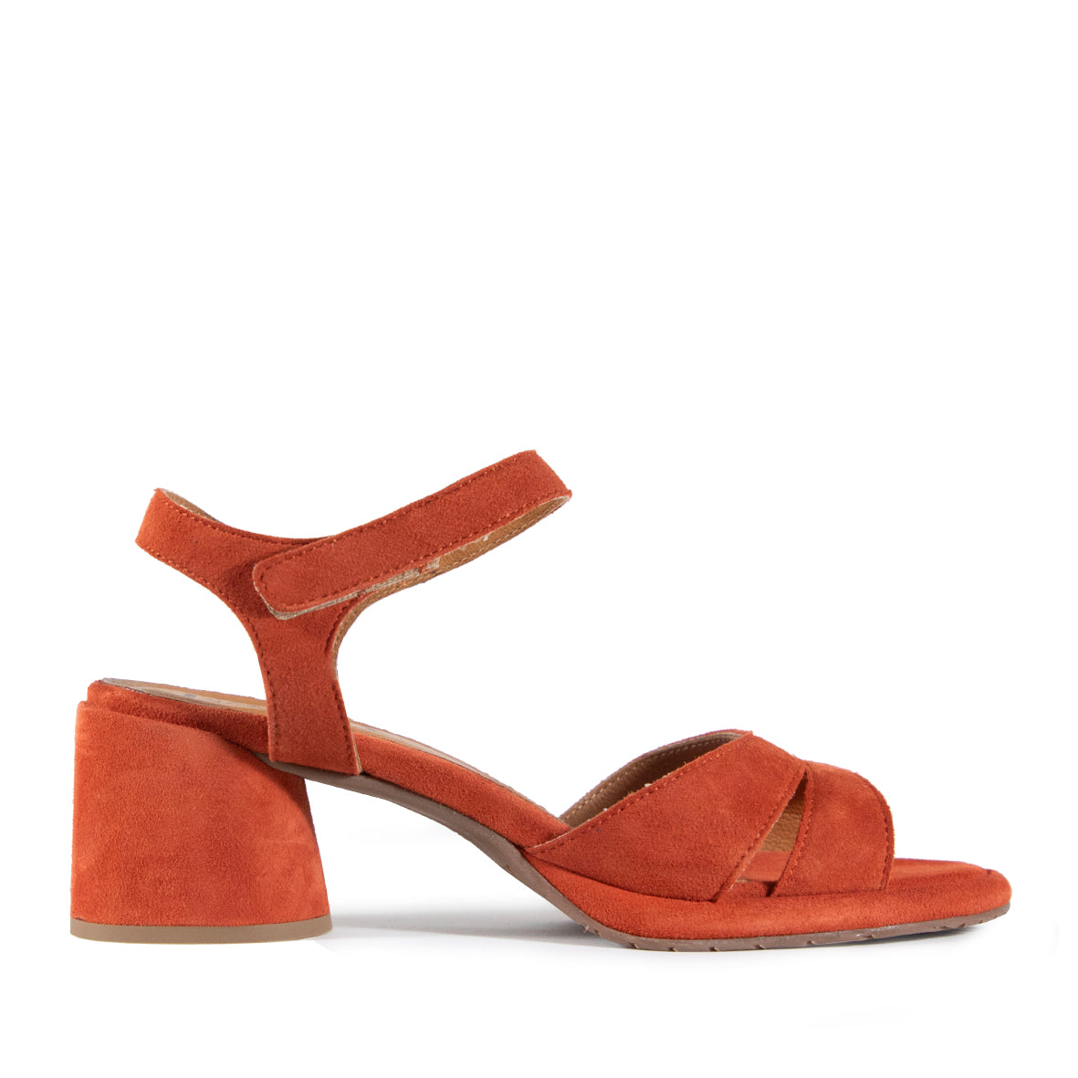 Olivia Rust Suede Low Sandal by Esska