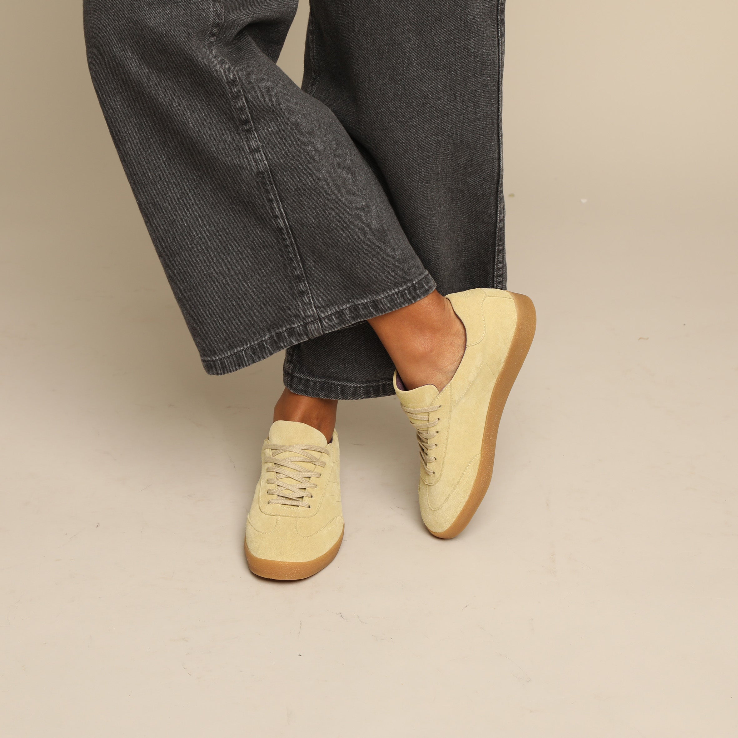 Oslo Butter Yellow Trainer by Esska