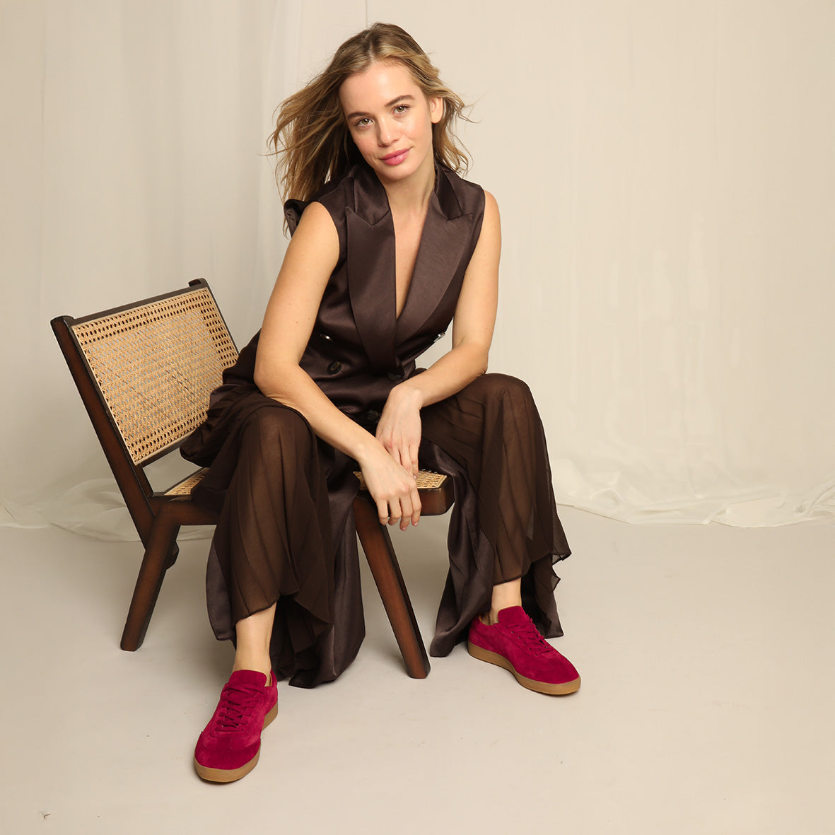 Oslo Dark Red Trainer by Esska