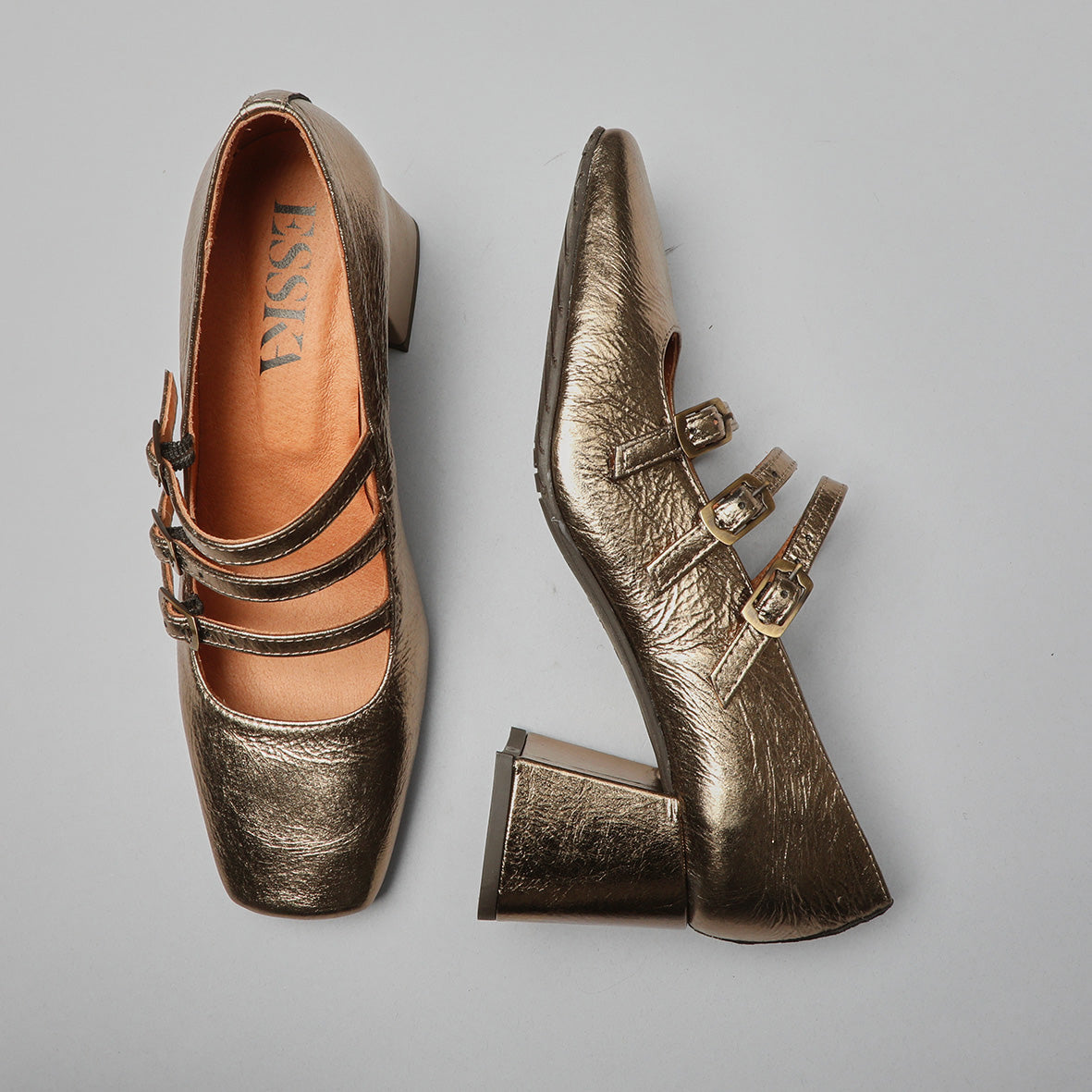 Paris Metallic Smoke Mid Shoe by Esska Shoes Ltd