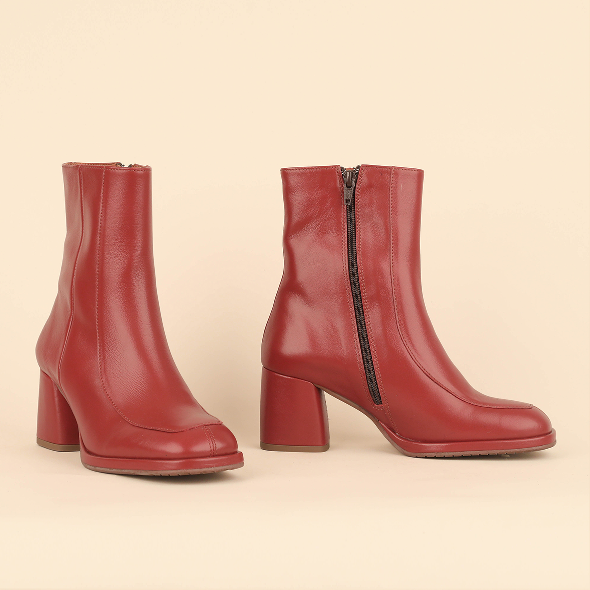 Pascale Rosewood Mid Boot by Esska