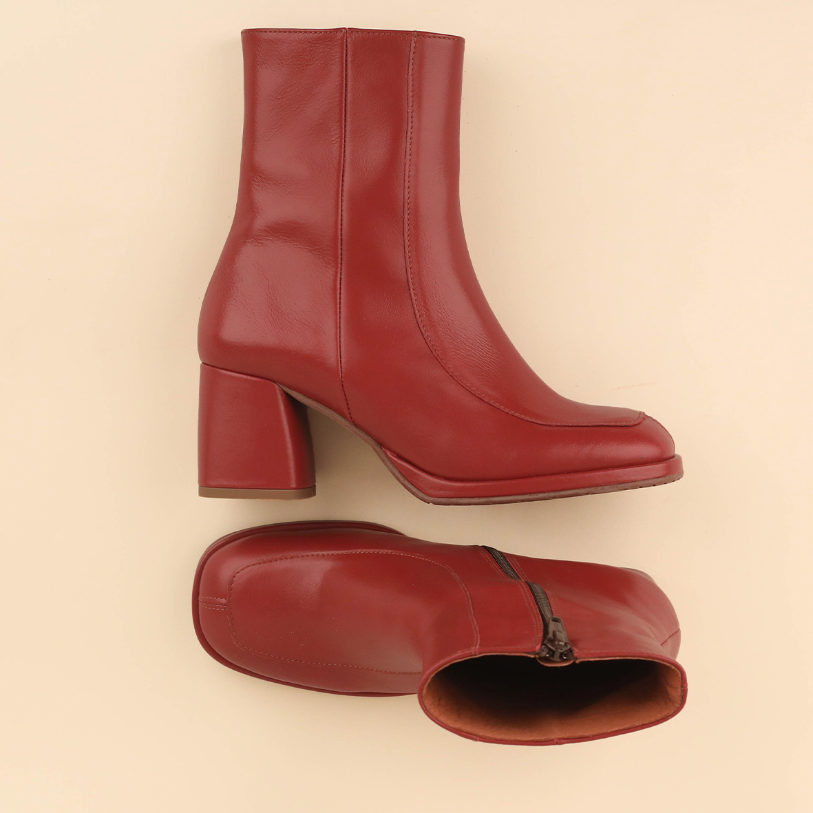 Pascale Rosewood Mid Boot by Esska