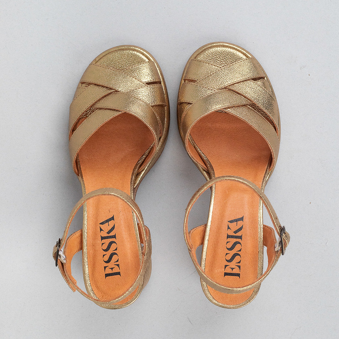Poppy Gold Dust High Sandal by Esska