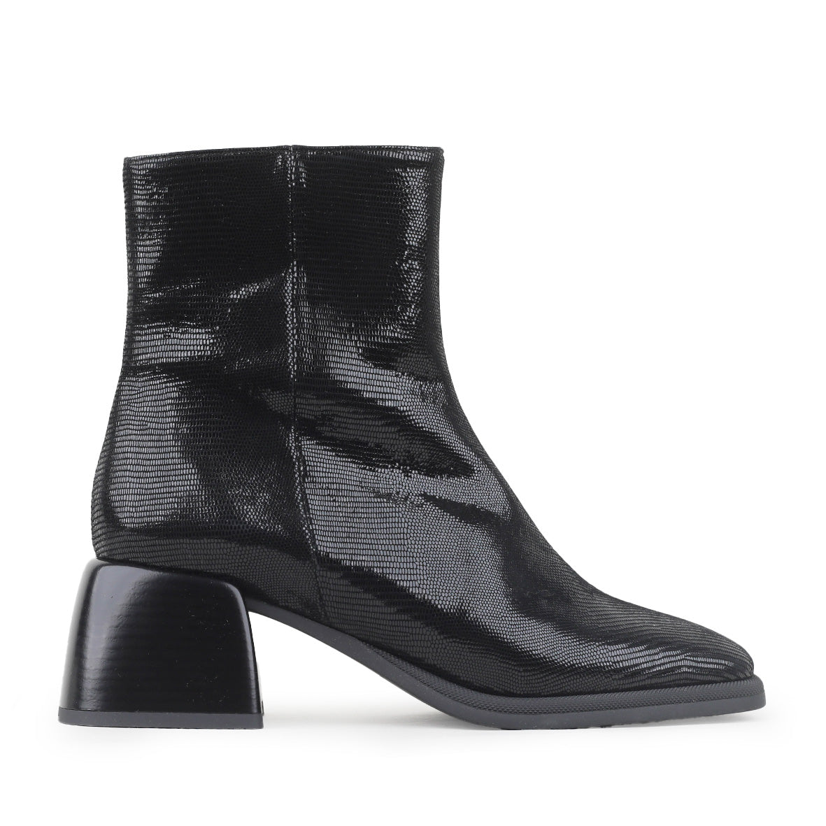 Quinn Metallic Black Mid Boot by Esska