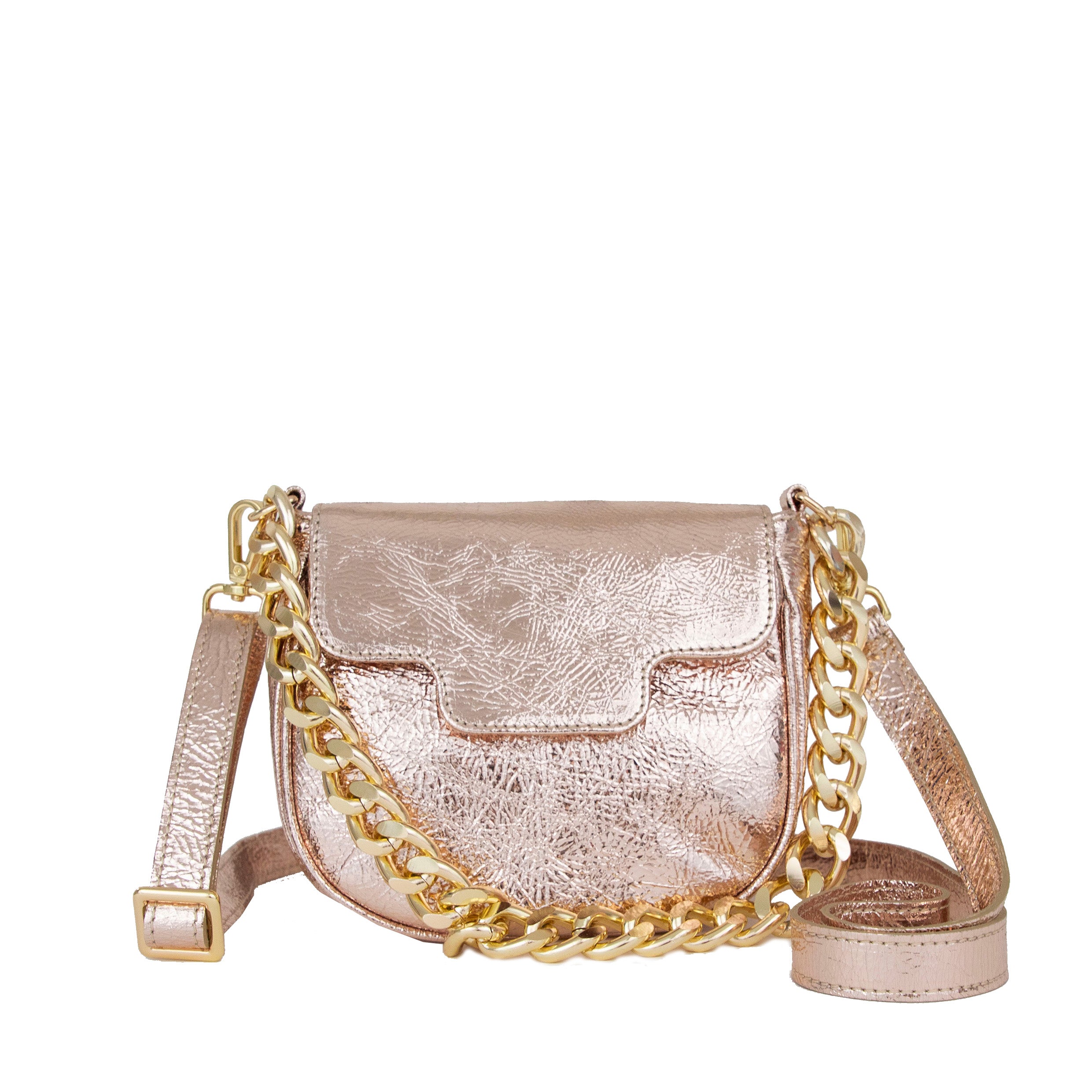 Romeo Bag - Taupe Champagne Metallic Bags by Esska