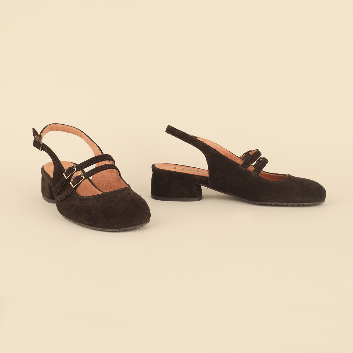Rhianna Dark Brown Low Shoe by Esska