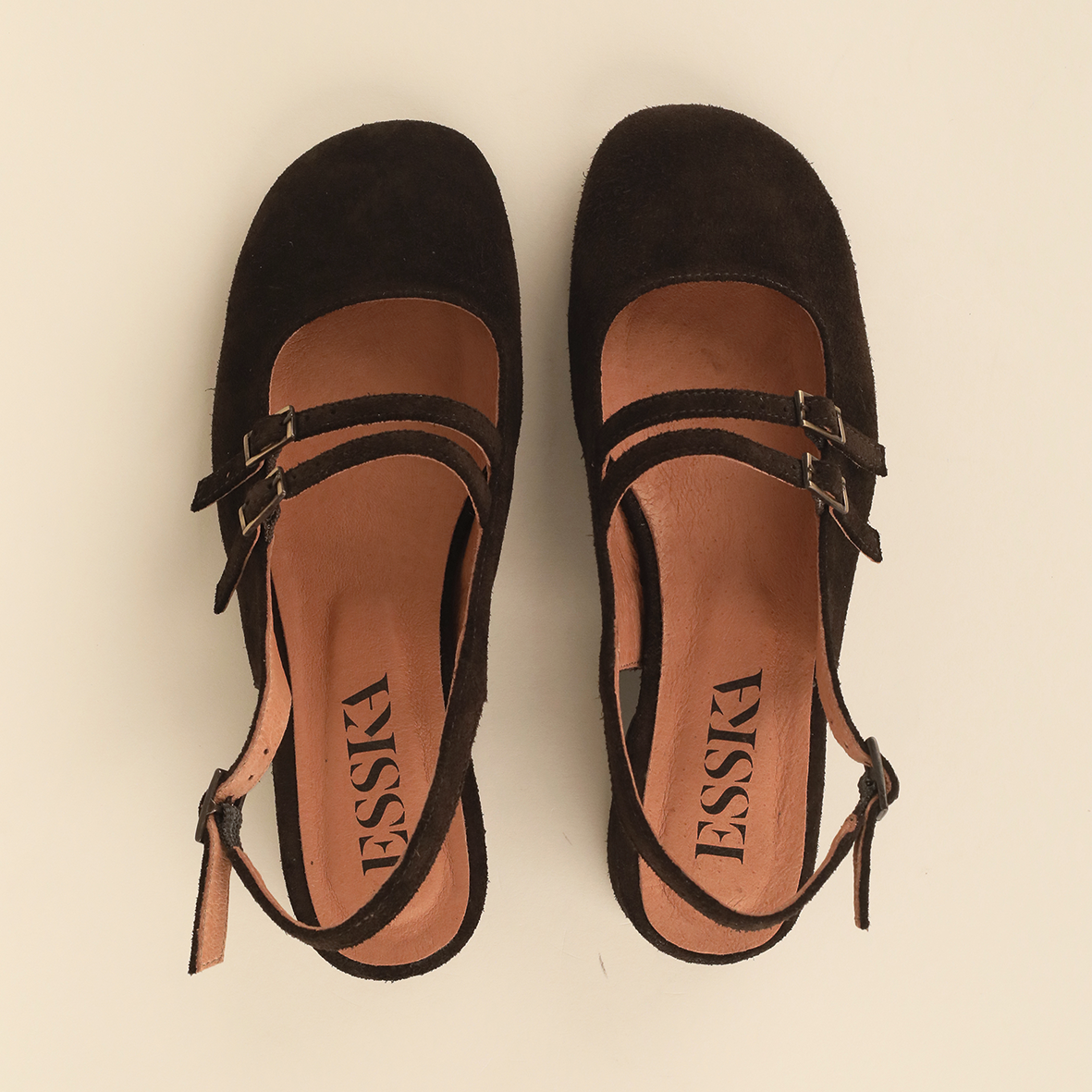 Rhianna Dark Brown Low Shoe by Esska