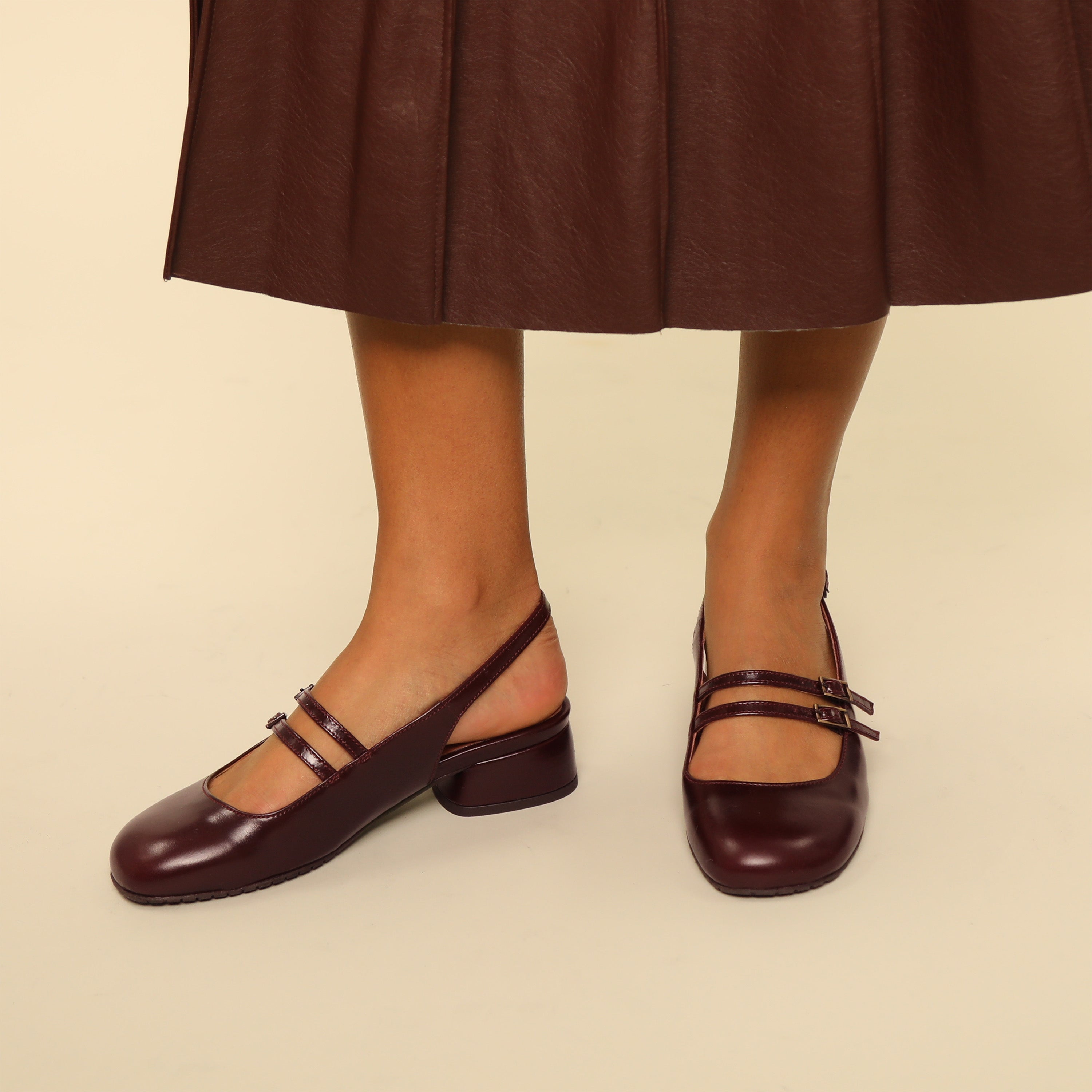Rhianna Bordeaux Low Shoe by Esska
