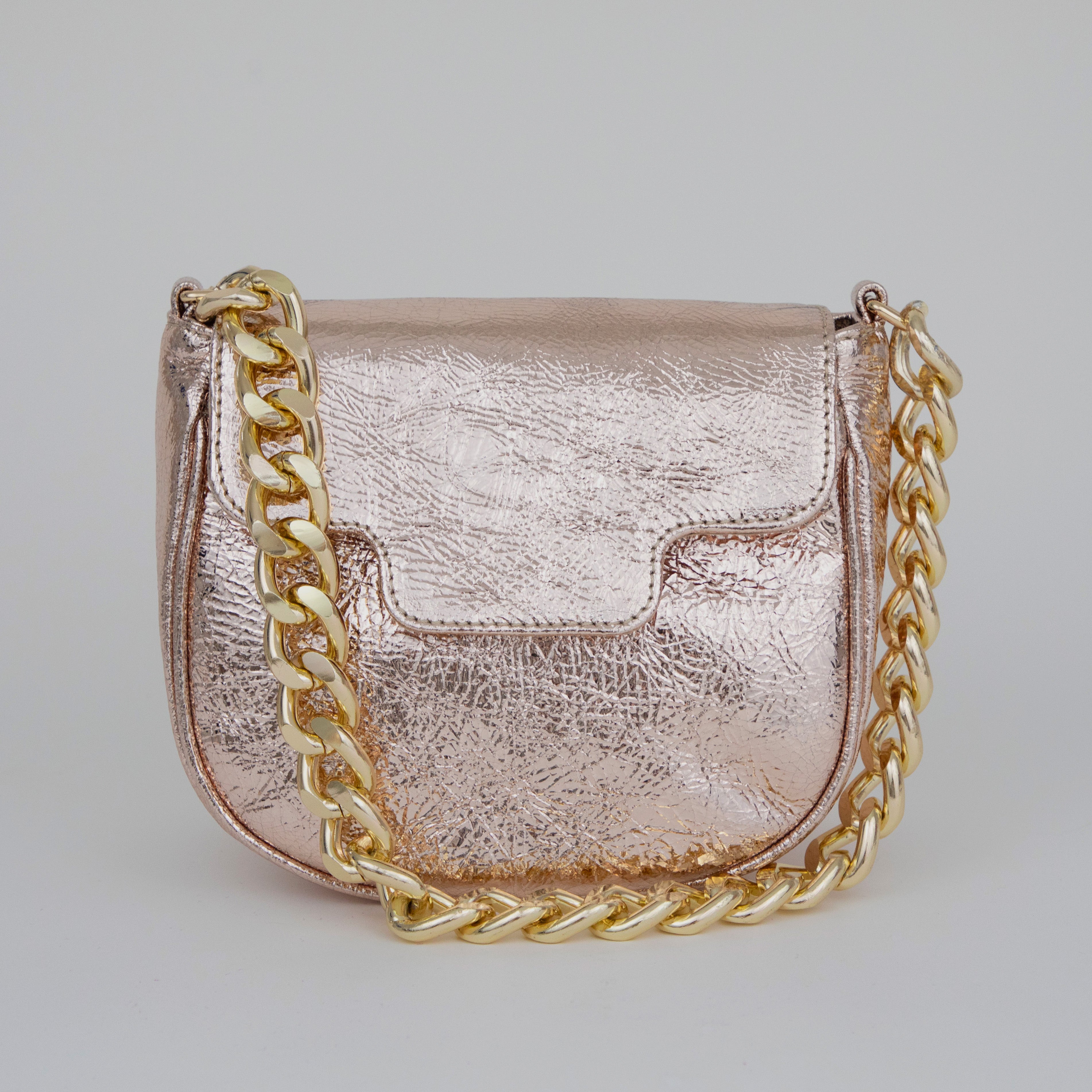 Romeo Bag - Taupe Champagne Metallic Bags by Esska
