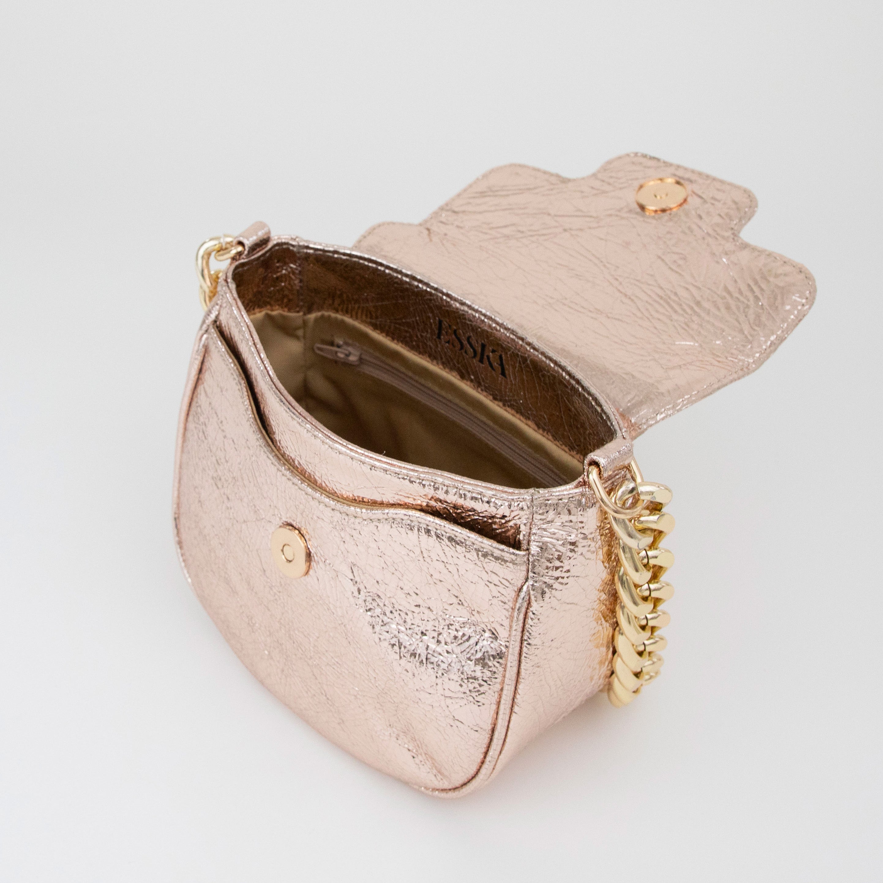 Romeo Bag - Taupe Champagne Metallic Bags by Esska