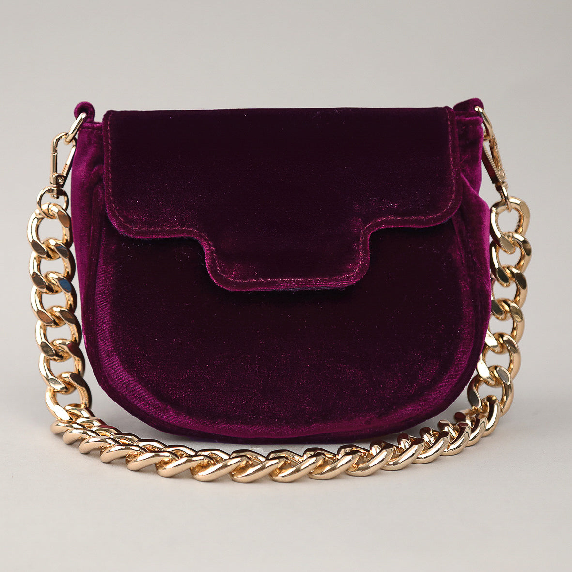 Romeo Bag - Velvet Aubergine Bags by Esska