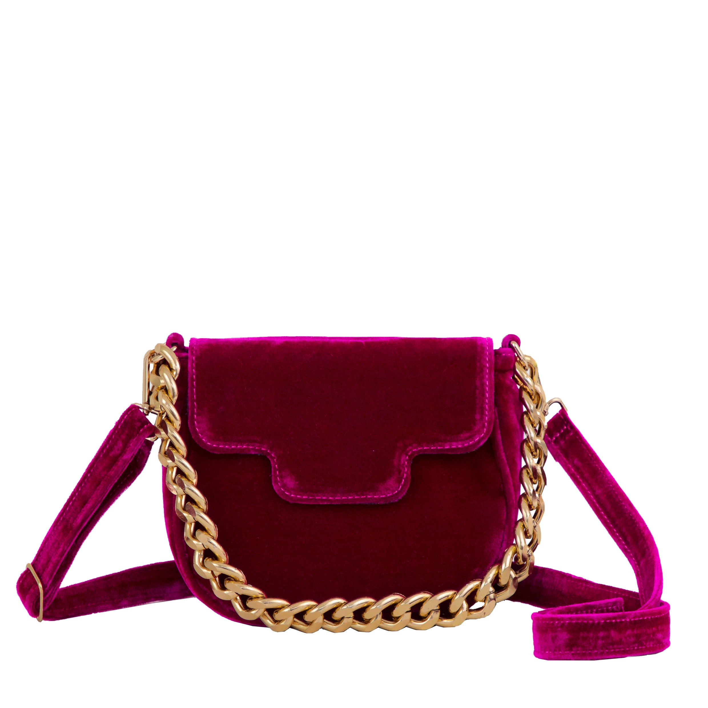 Romeo Bag - Velvet Magenta Bags by Esska