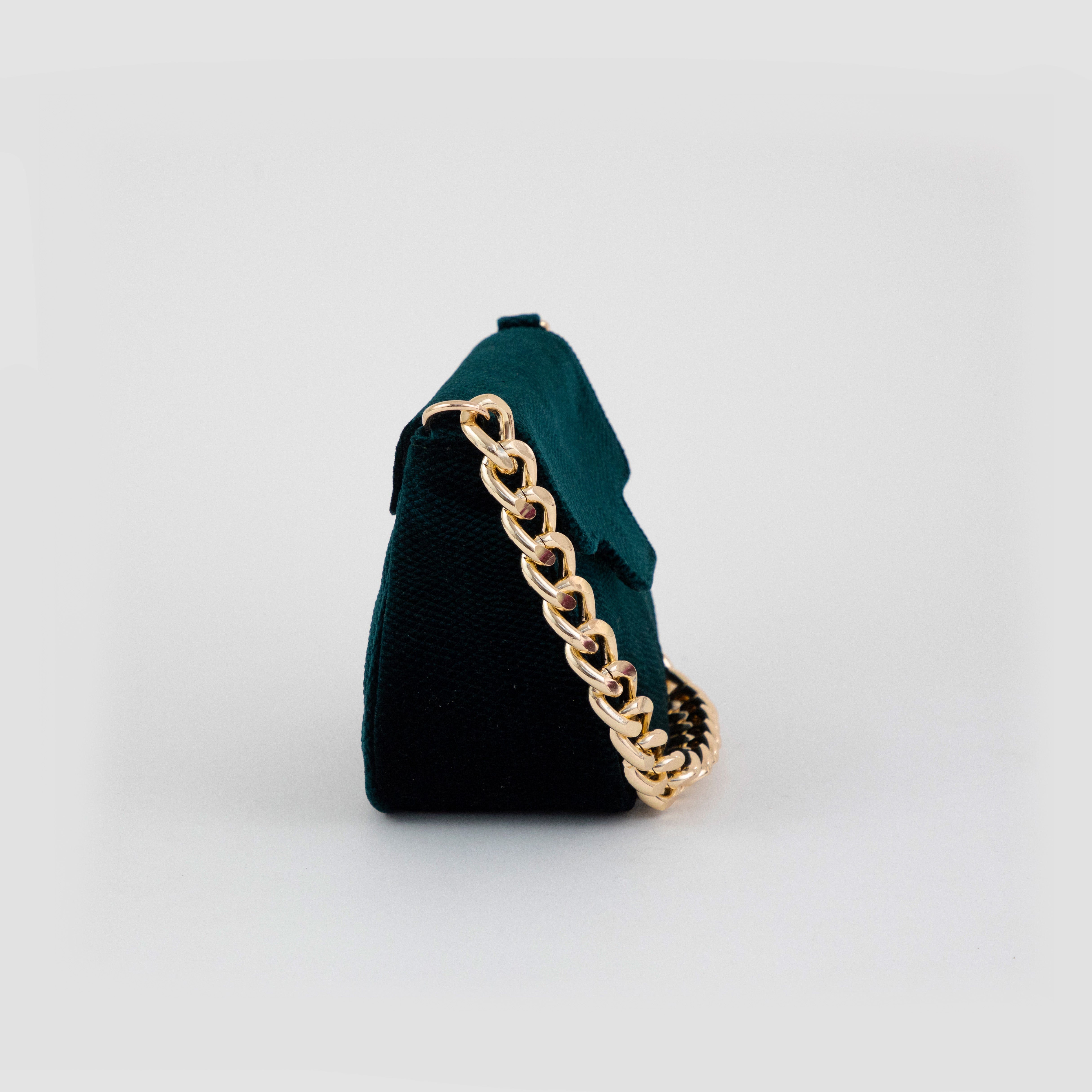 Romeo Bag - Velvet Teal Embossed