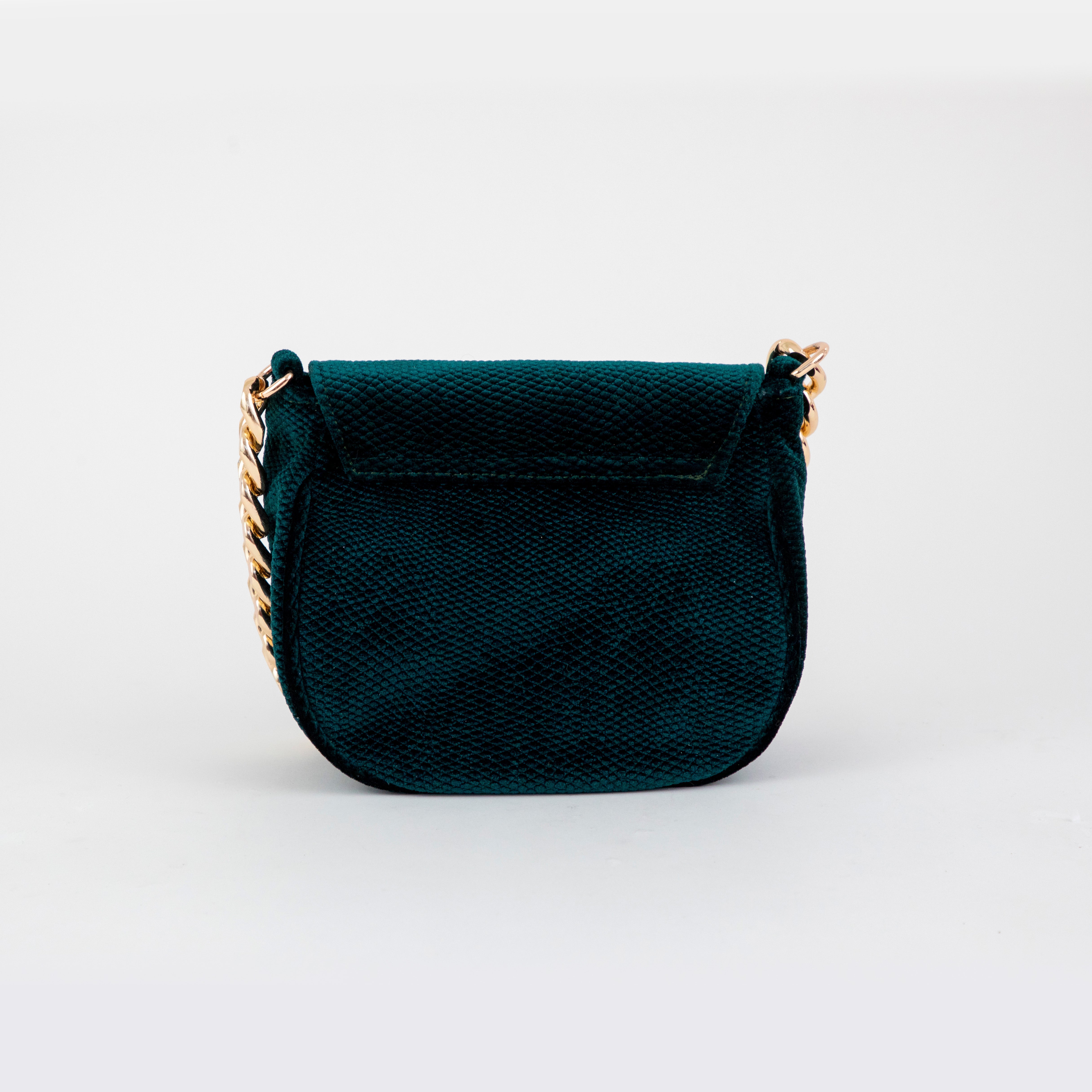 Romeo Bag - Velvet Teal Embossed