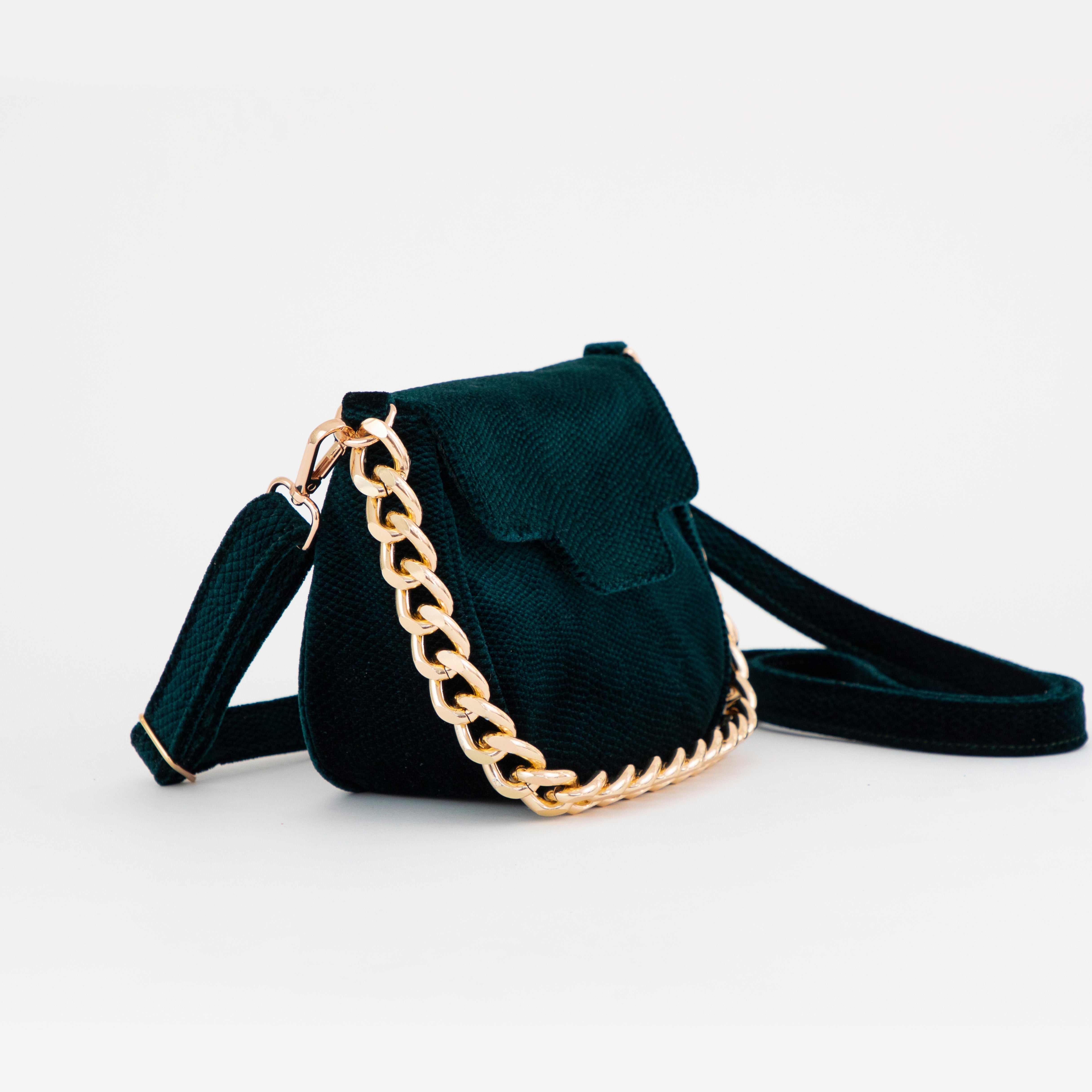 Romeo Bag - Velvet Teal Embossed