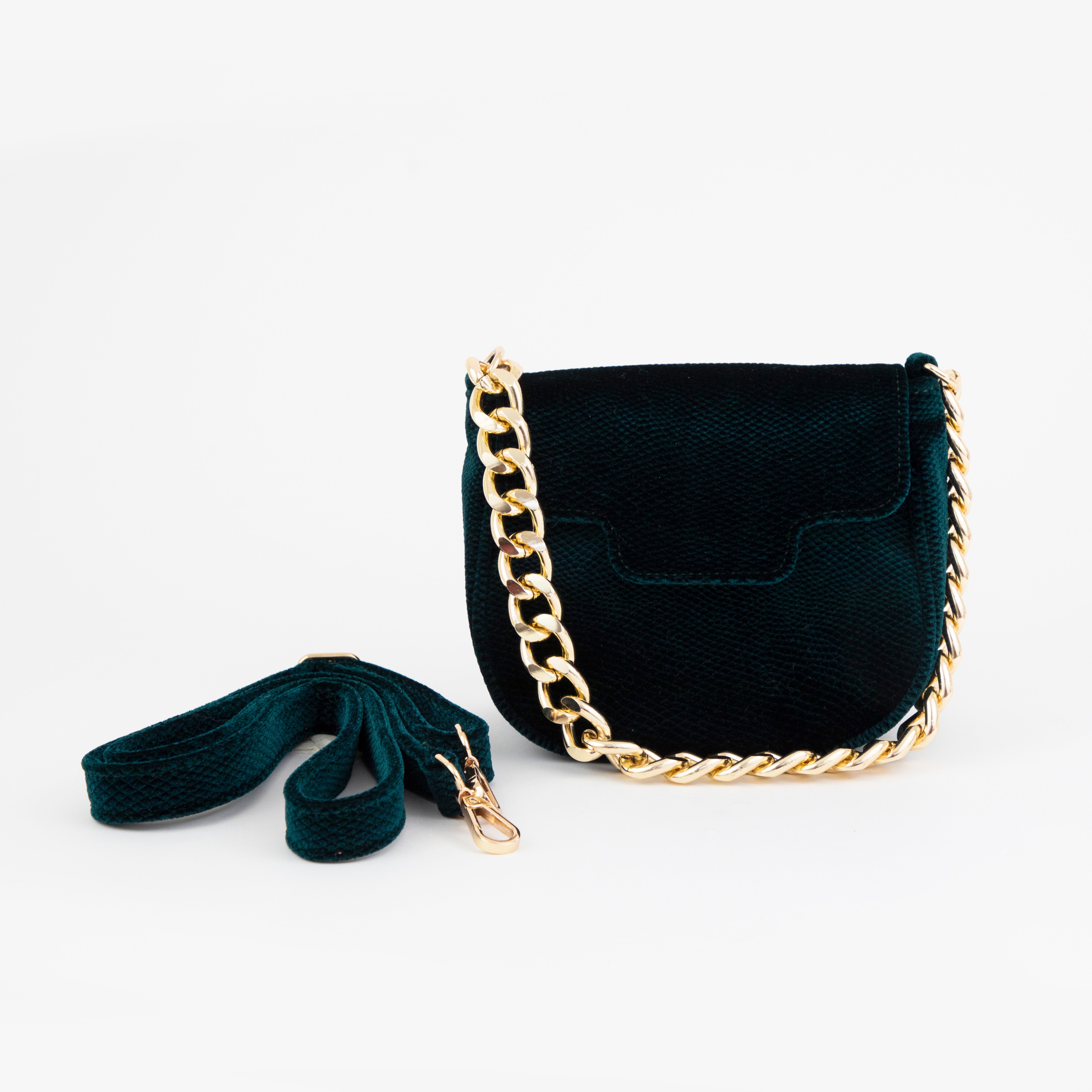Romeo Bag - Velvet Teal Embossed