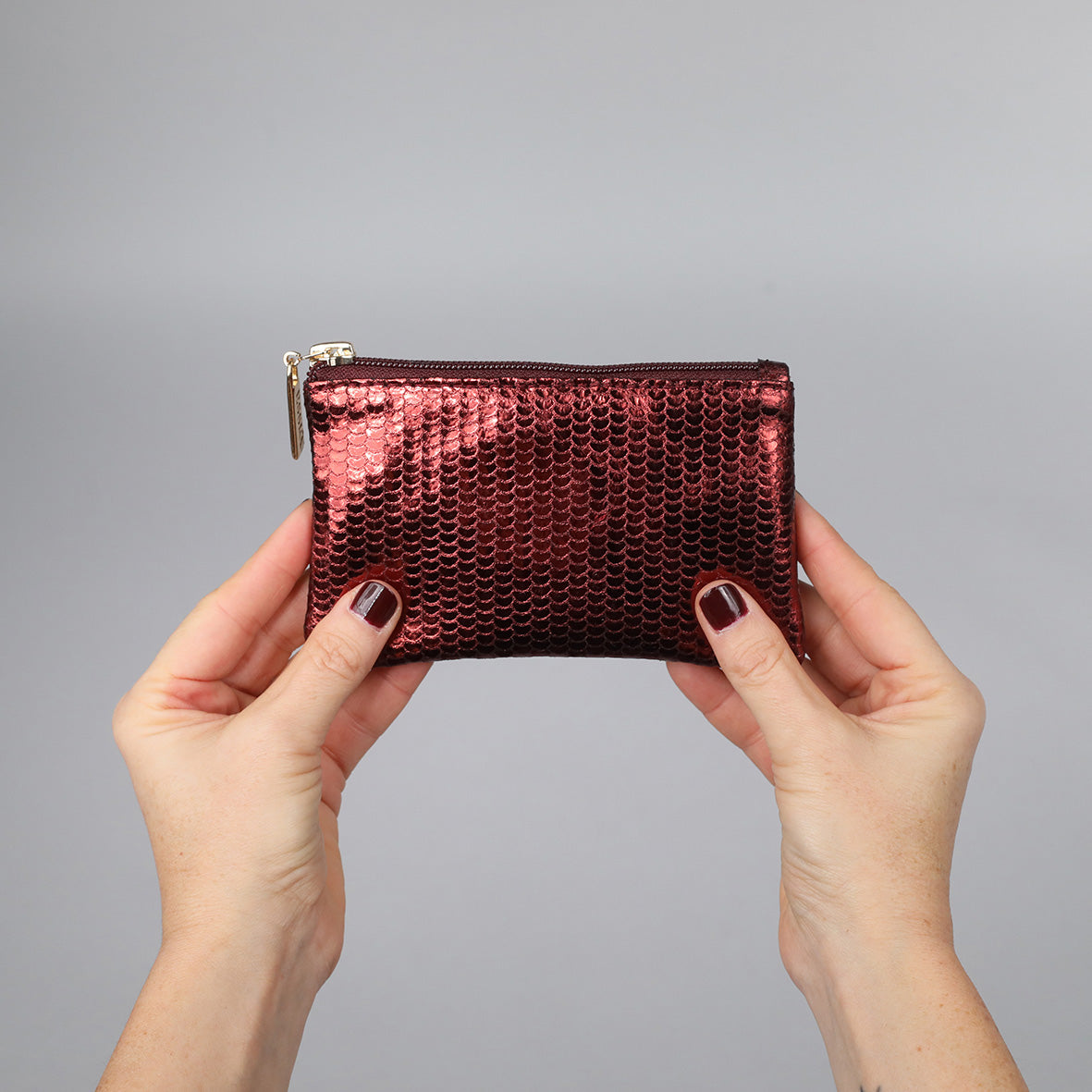 Ruth Small Pouch - Metallic Brick