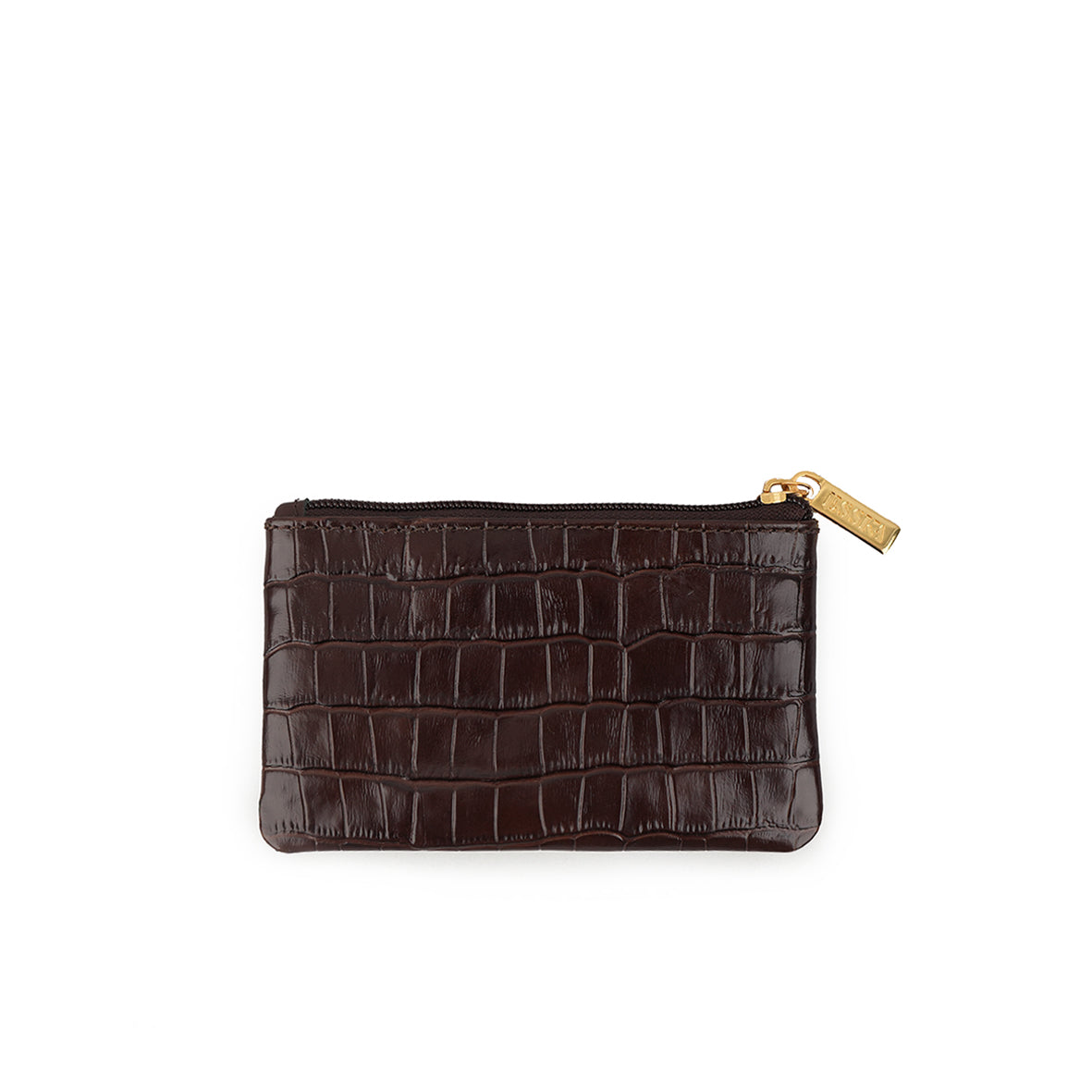 Ruth Small Pouch - Croc Dark Brown Accessories by Esska