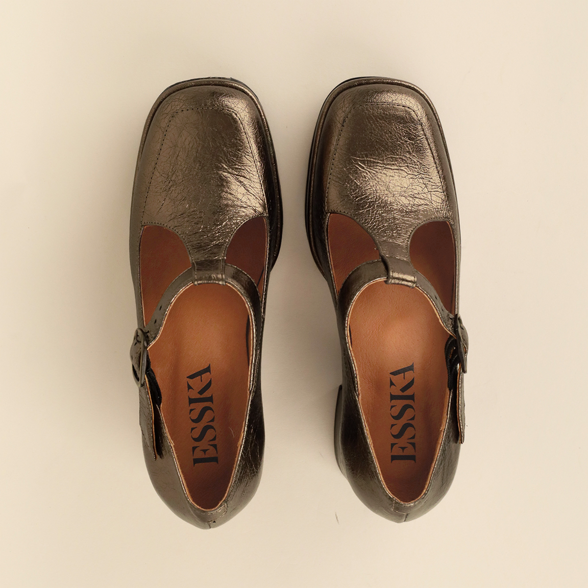 Saffron Metallic Smoke Mid Shoe by Esska