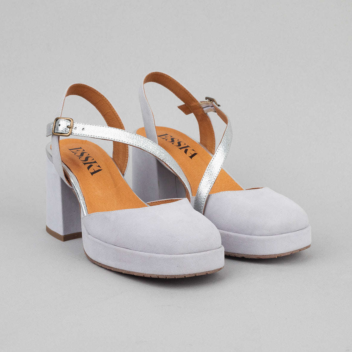 Sasha Light Grey Mid Shoe by Esska