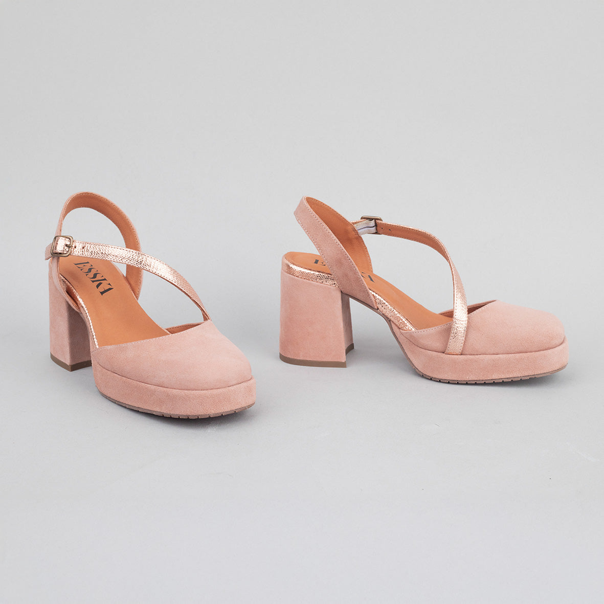 Sasha Light Dusty Pink Mid Shoe by Esska