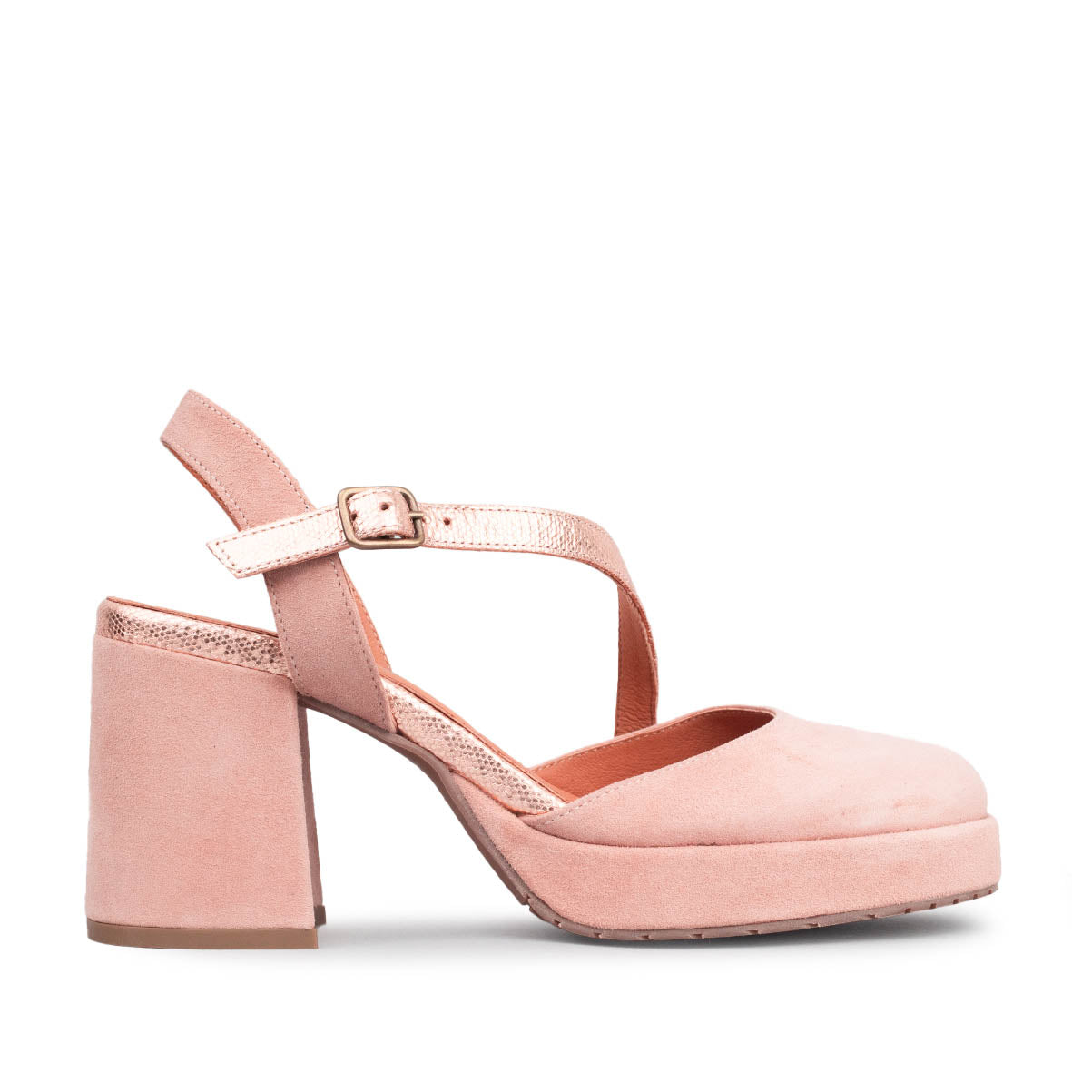 Sasha Light Dusty Pink Mid Shoe by Esska