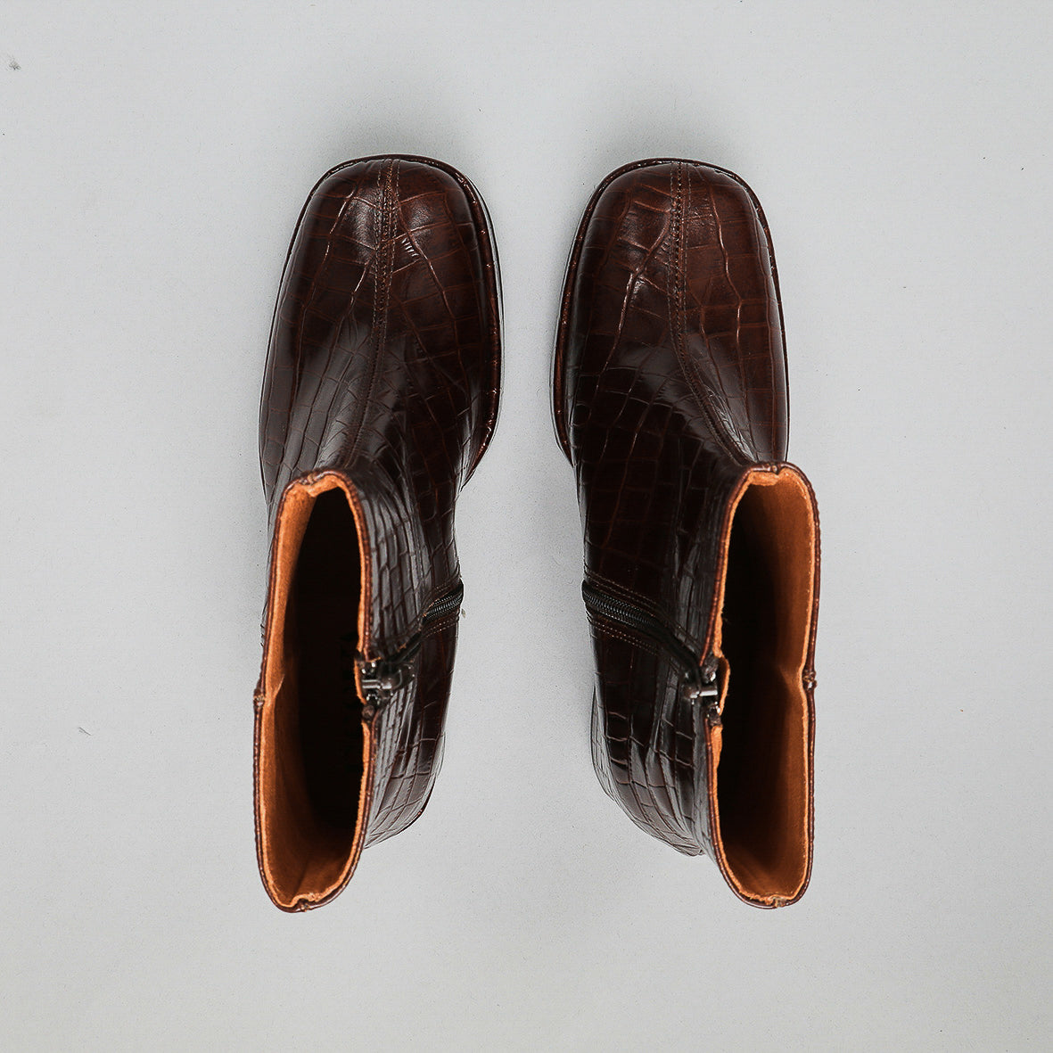 Sassy Croc Dark Brown Mid Boot by Esska