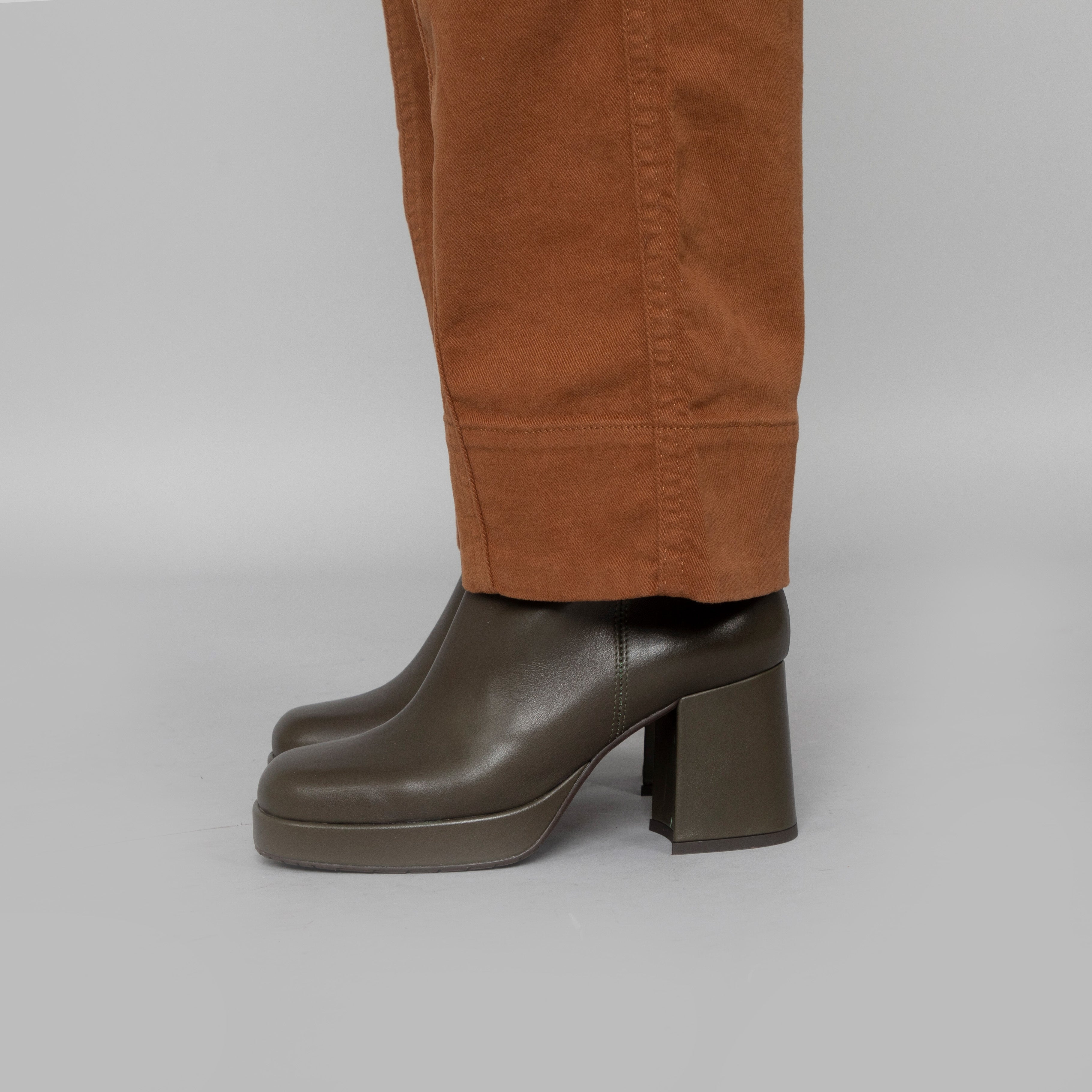 Sassy Khaki Mid Boot by Esska