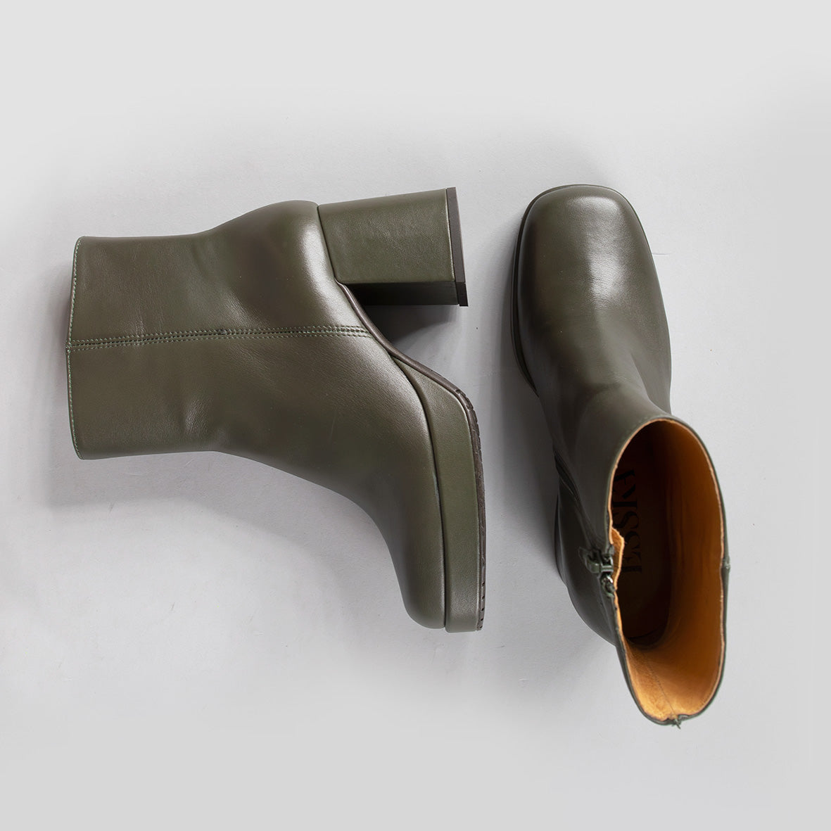 Sassy Khaki Mid Boot by Esska