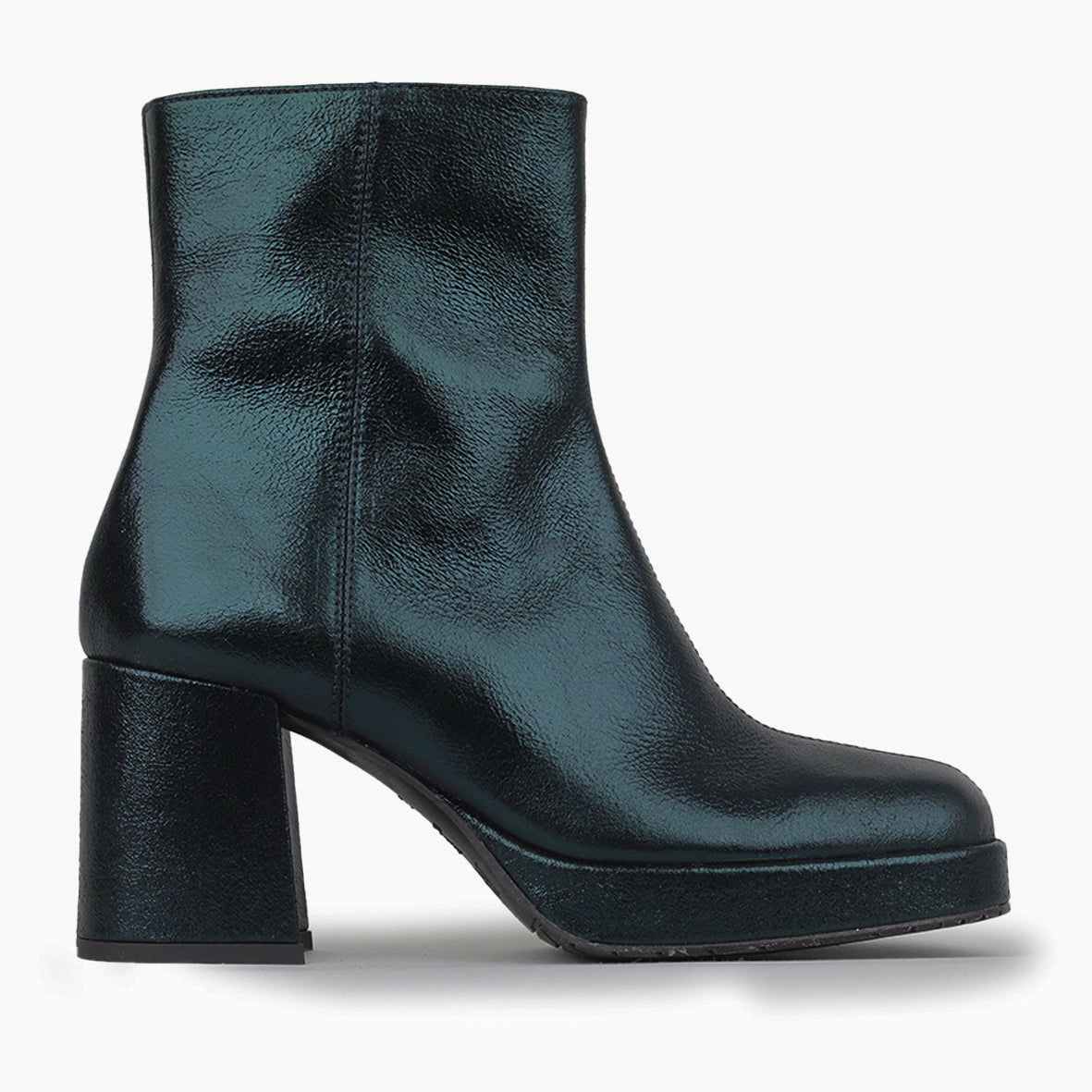 Sassy WIDE Metallic Teal Mid Boot by Esska