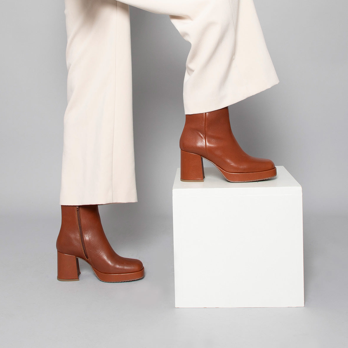 Sassy Tan Mid Boot by Esska