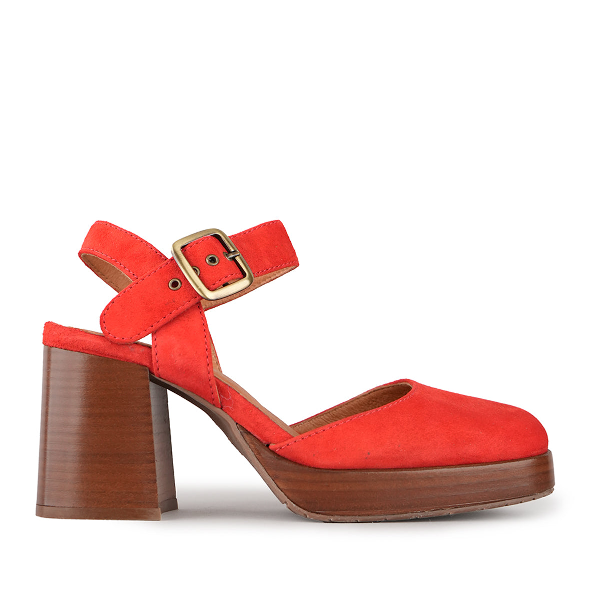 Selena Red Mid High Shoe by Esska
