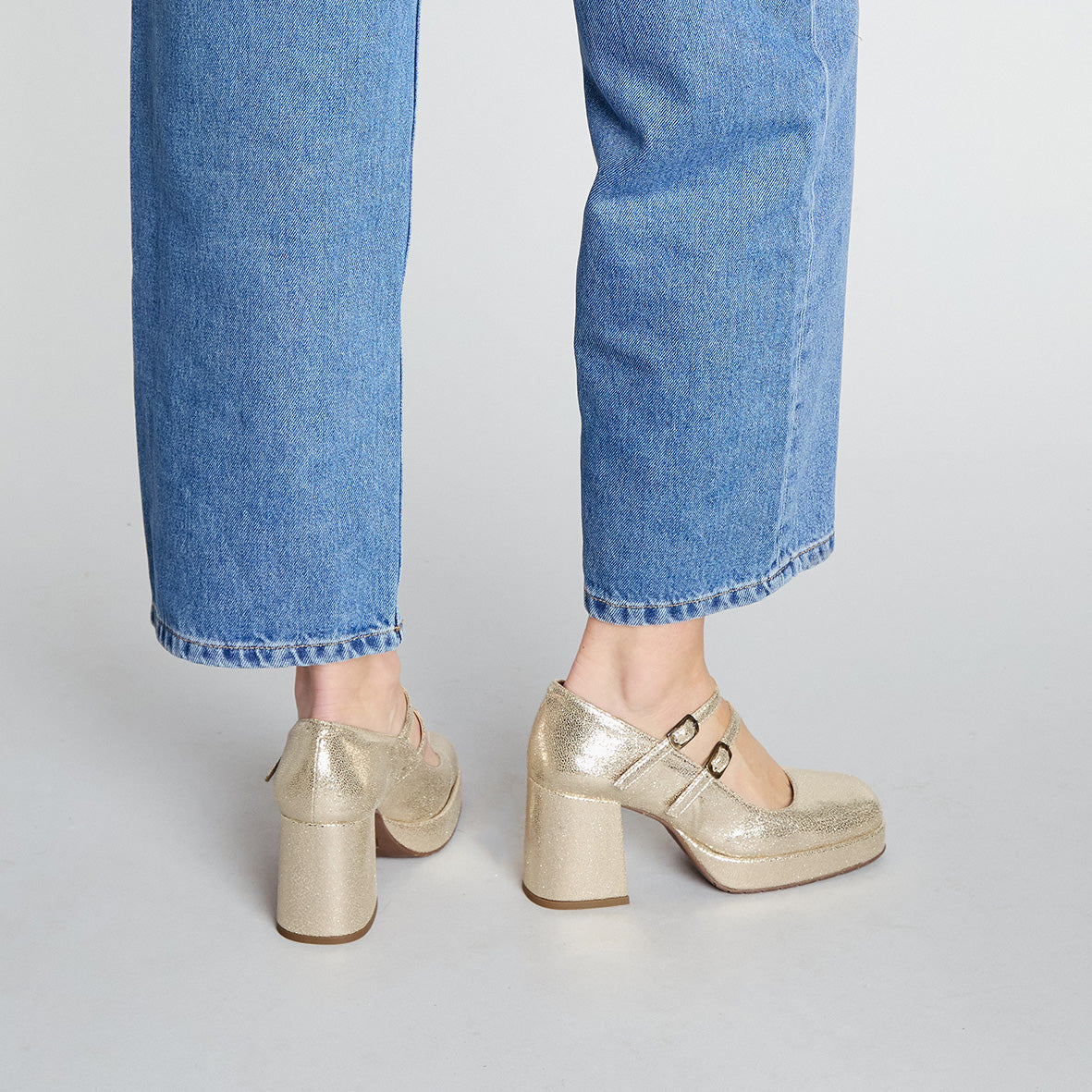 Sienna Vegan Platinum Mid High Shoe by Esska