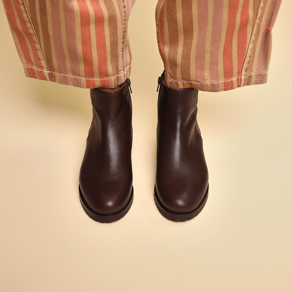 Tamara Dark Brown Flat Boot by Esska Shoes Ltd