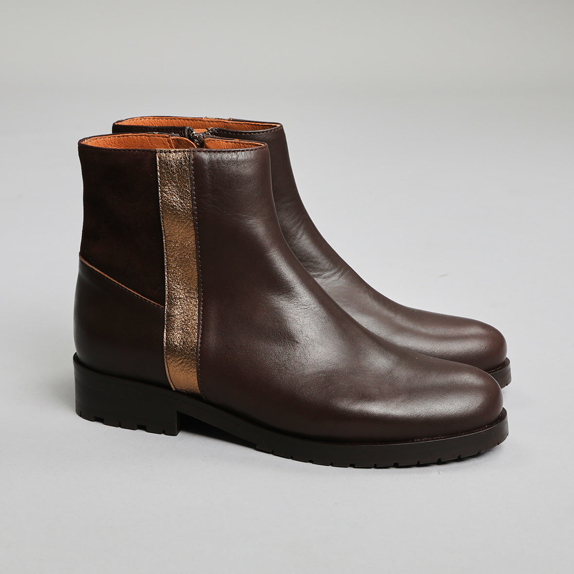 Tamara Dark Brown Flat Boot by Esska Shoes Ltd