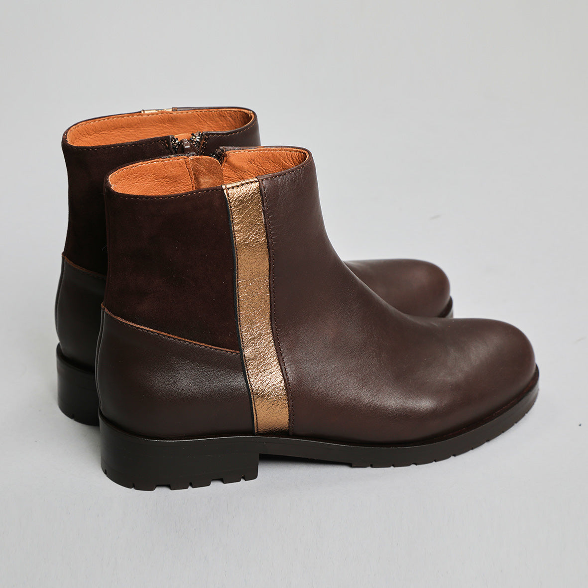 Tamara Dark Brown Flat Boot by Esska Shoes Ltd