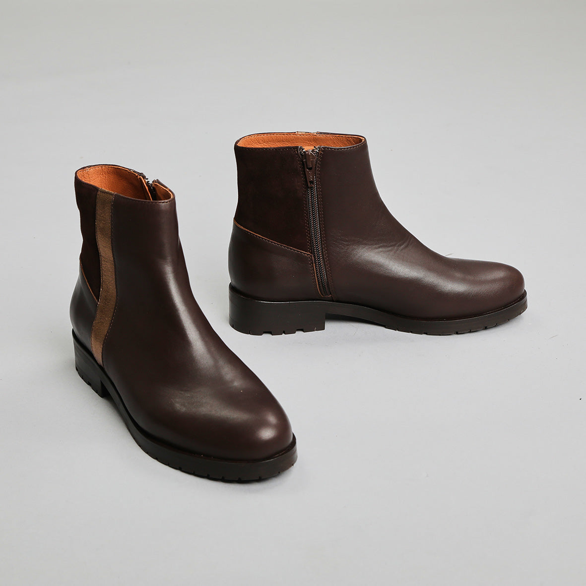 Tamara Dark Brown Flat Boot by Esska Shoes Ltd
