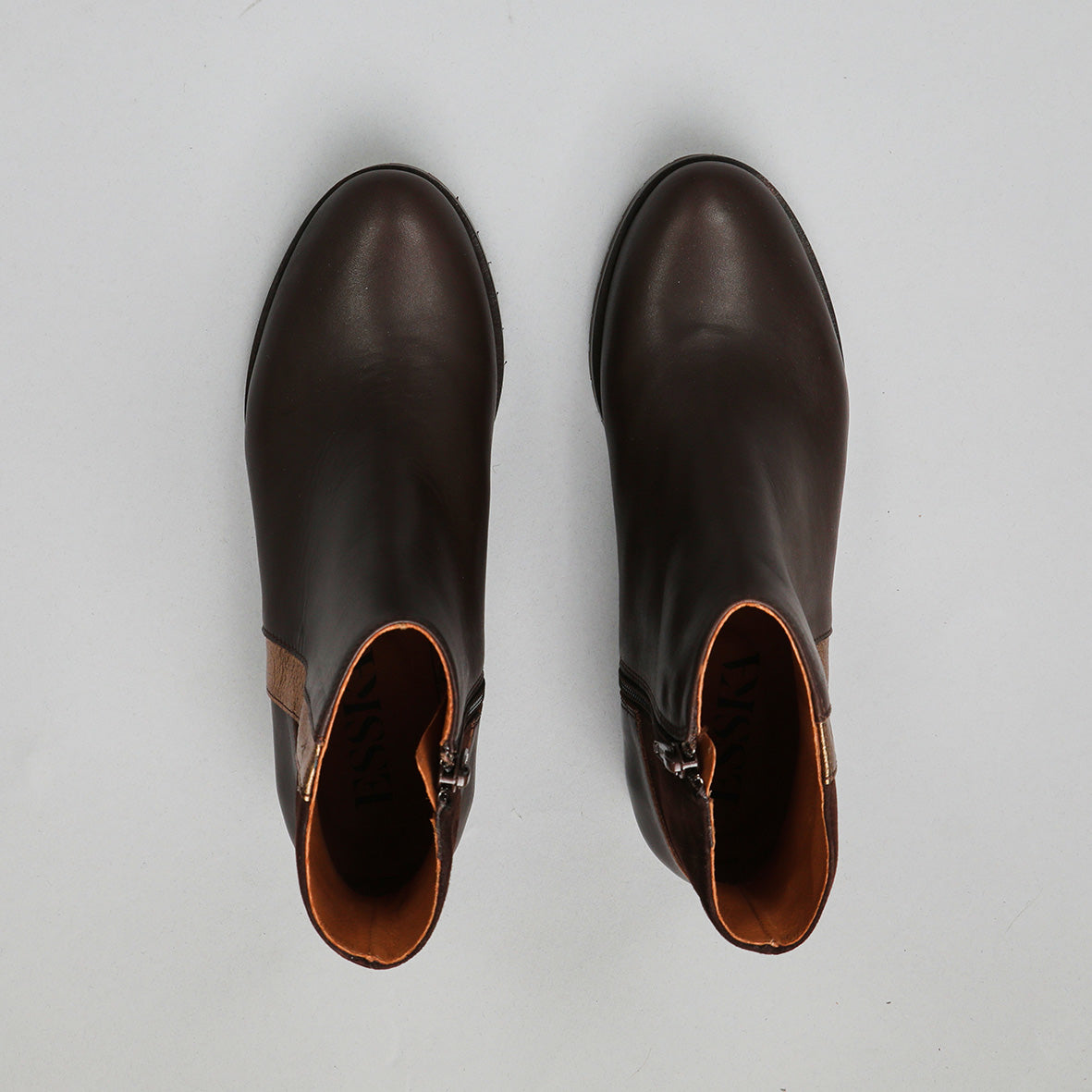 Tamara Dark Brown Flat Boot by Esska Shoes Ltd