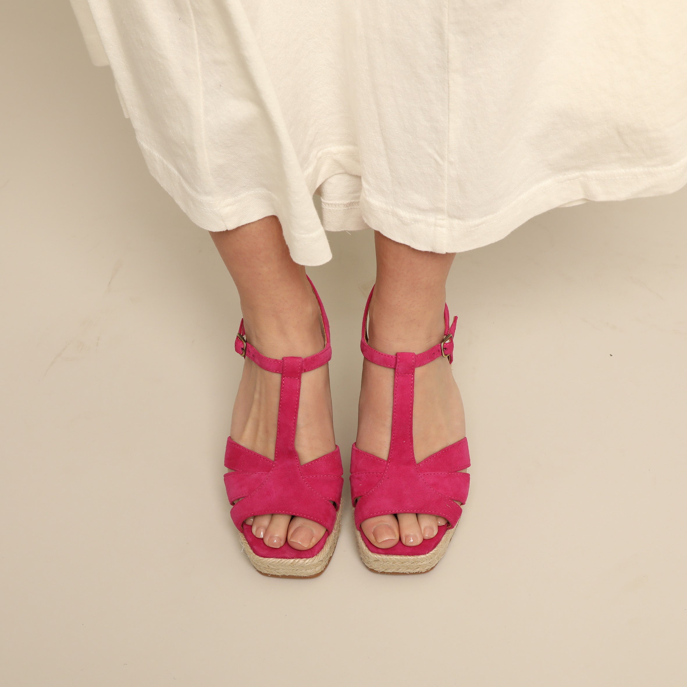 Tanya Fuchsia High Sandal by Esska