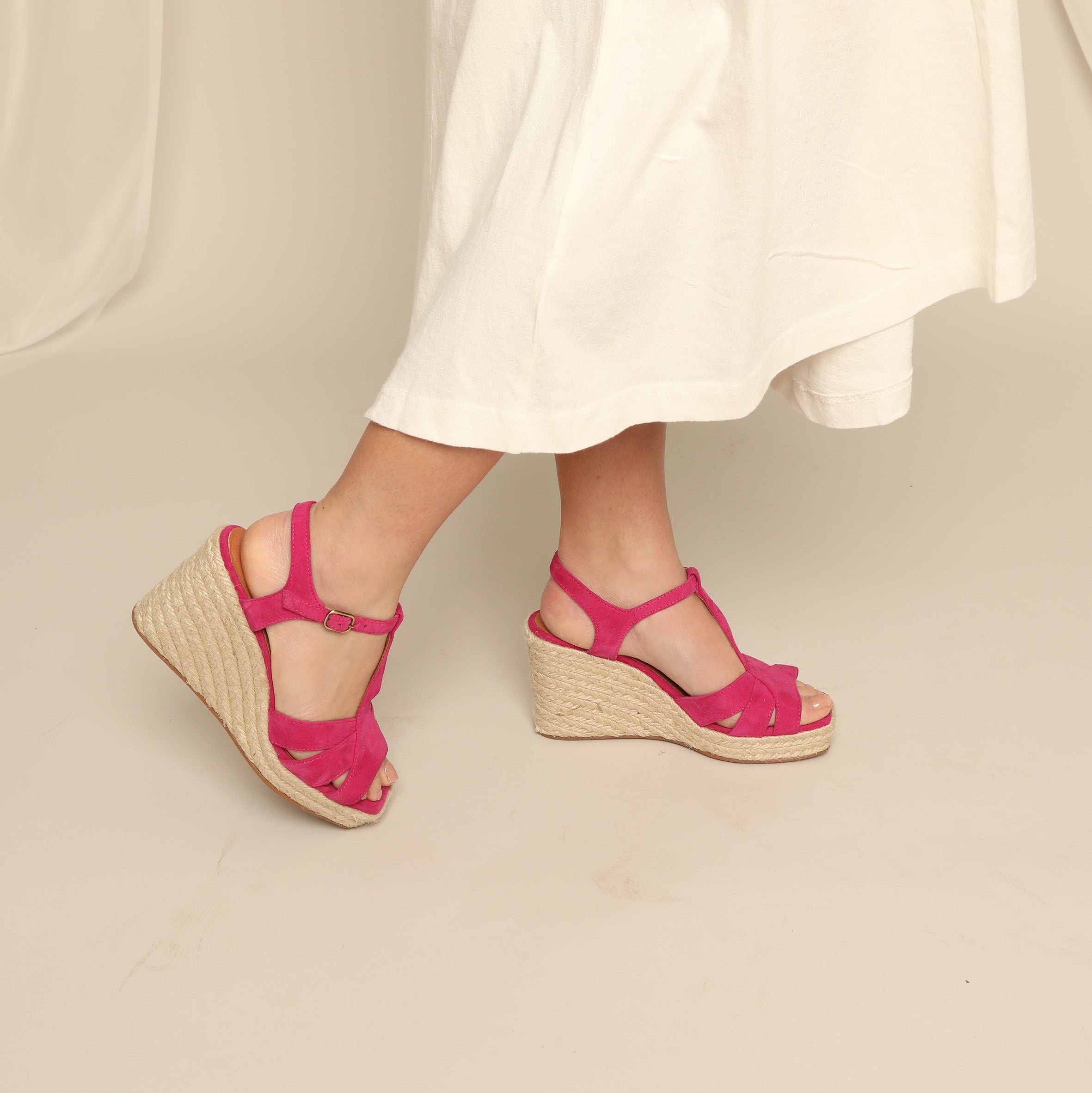 Tanya Fuchsia High Sandal by Esska