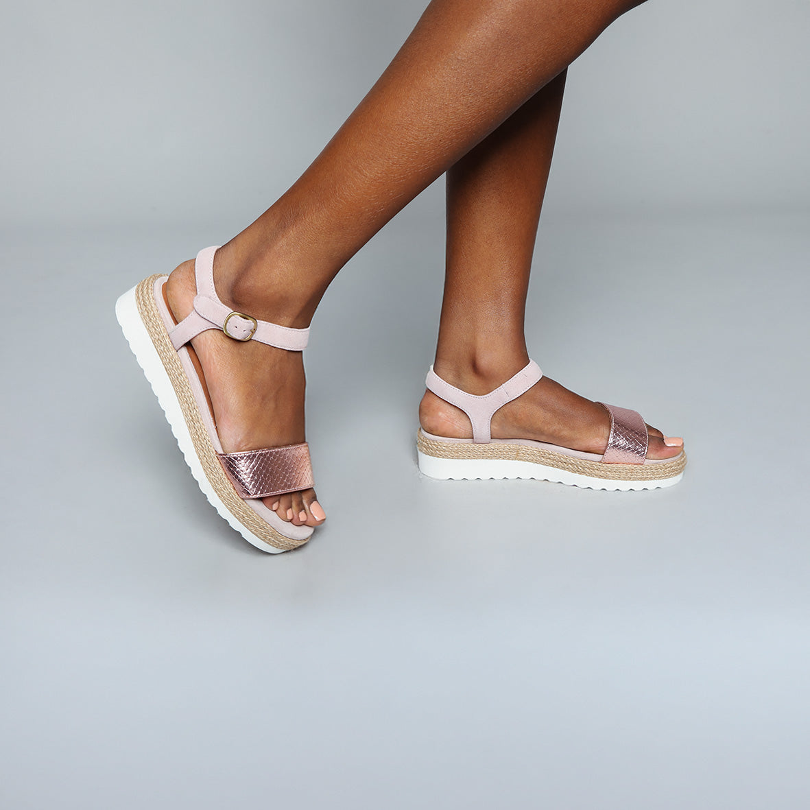 Uma Metallic Dusty Pink