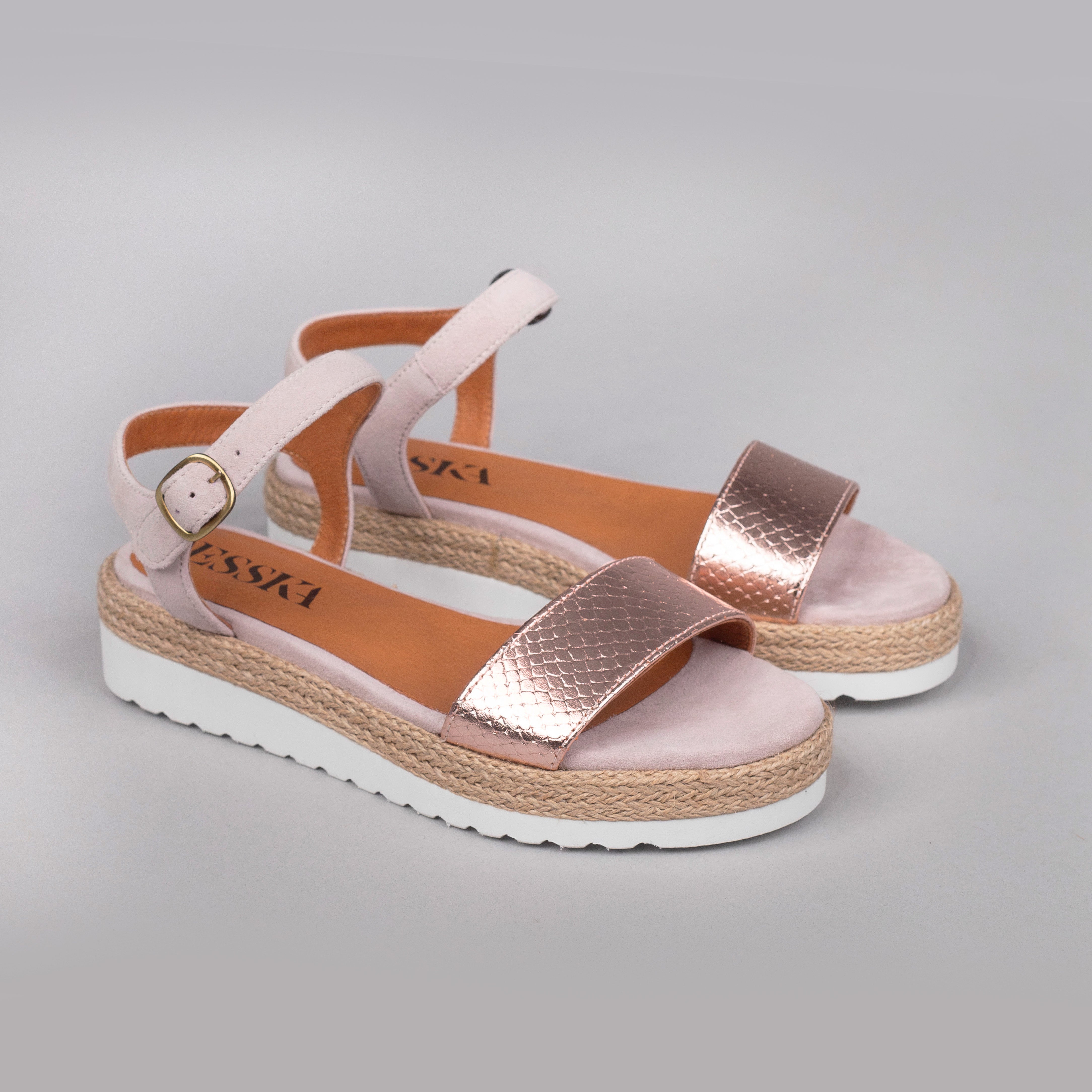 Uma Metallic Dusty Pink