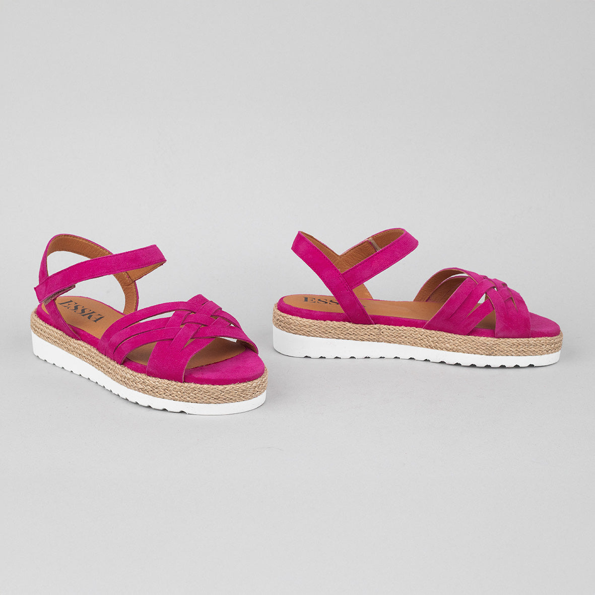 Ursula Fuchsia Flat Sandal by Esska