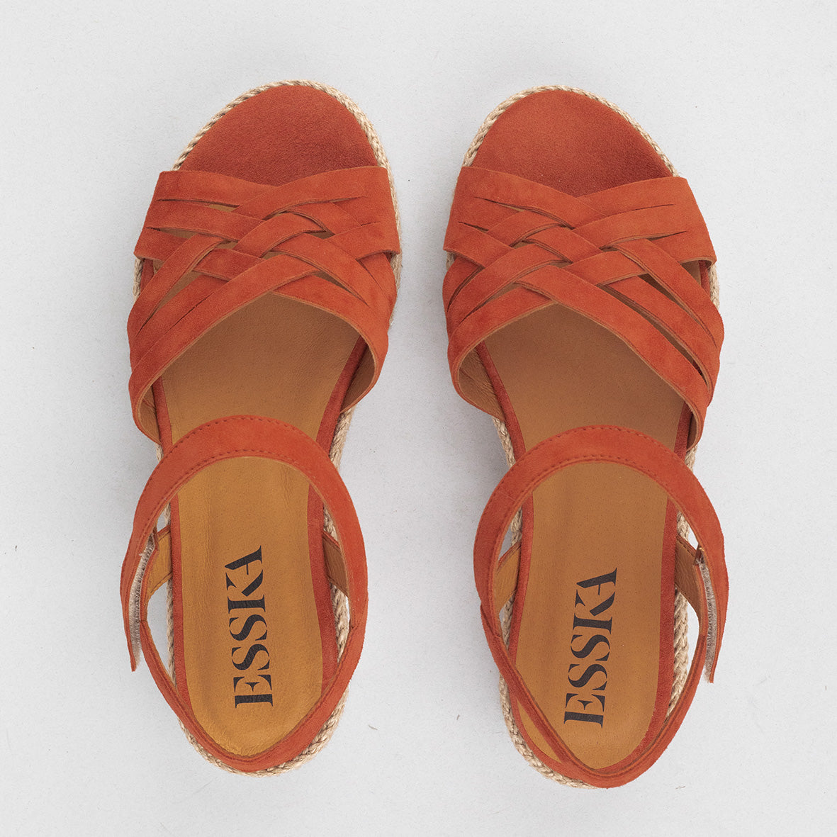 Ursula Rust Flat Sandal by Esska