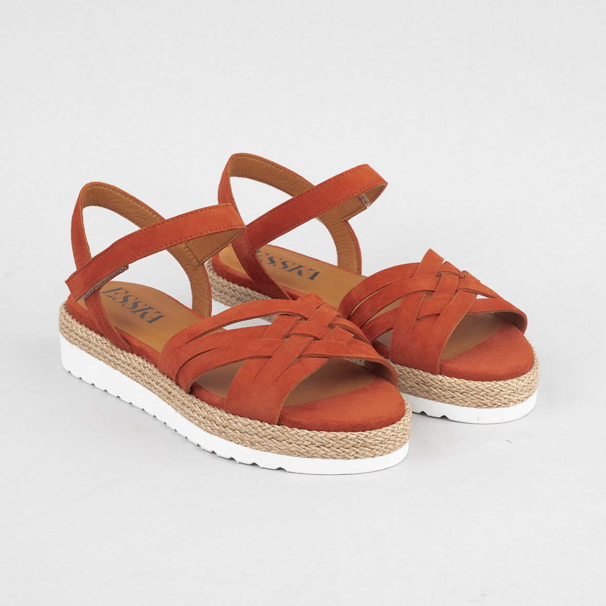 Ursula Rust Flat Sandal by Esska